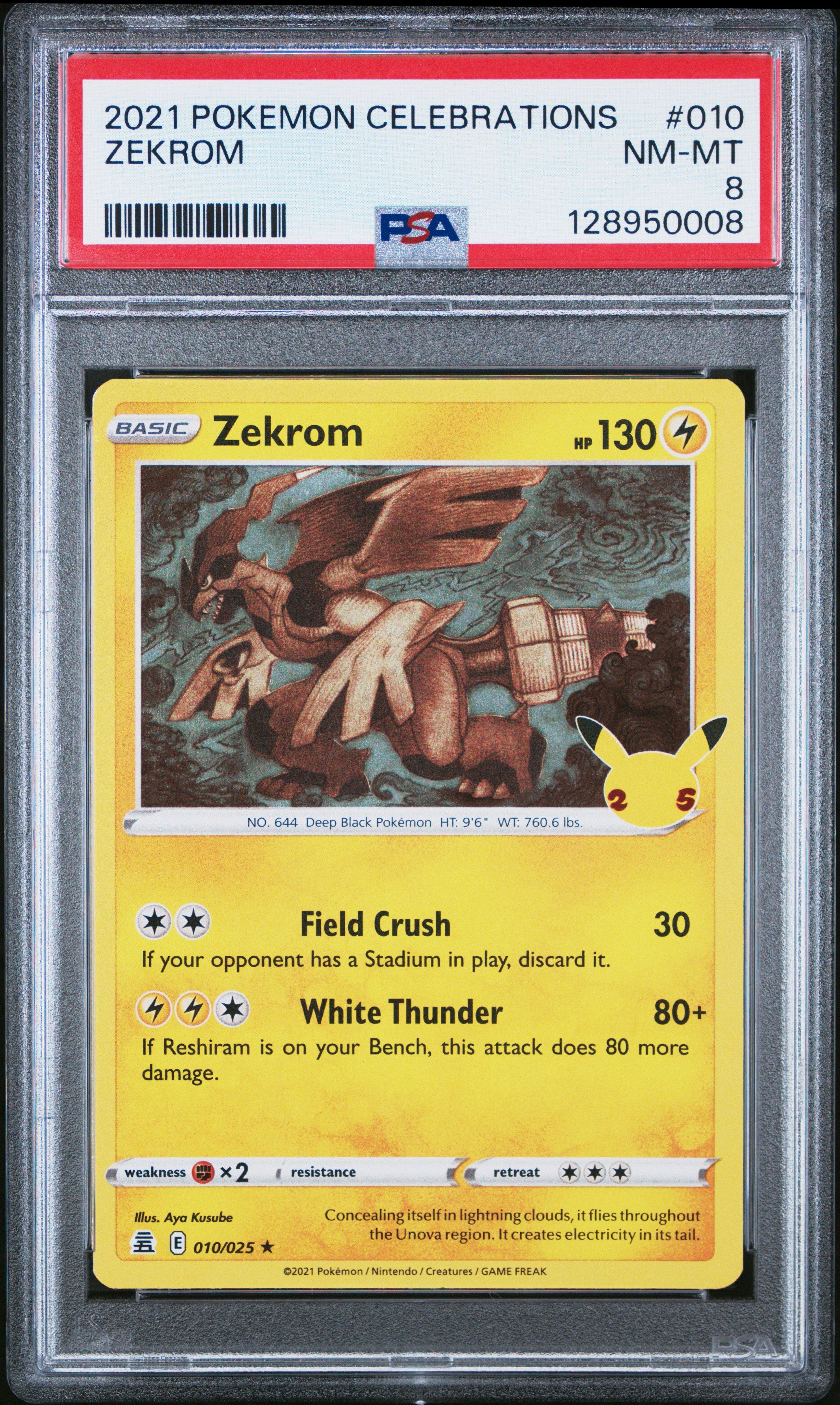 2021 Pokemon Celebrations 010 Zekrom PSA 8 Graded Card | GameStop