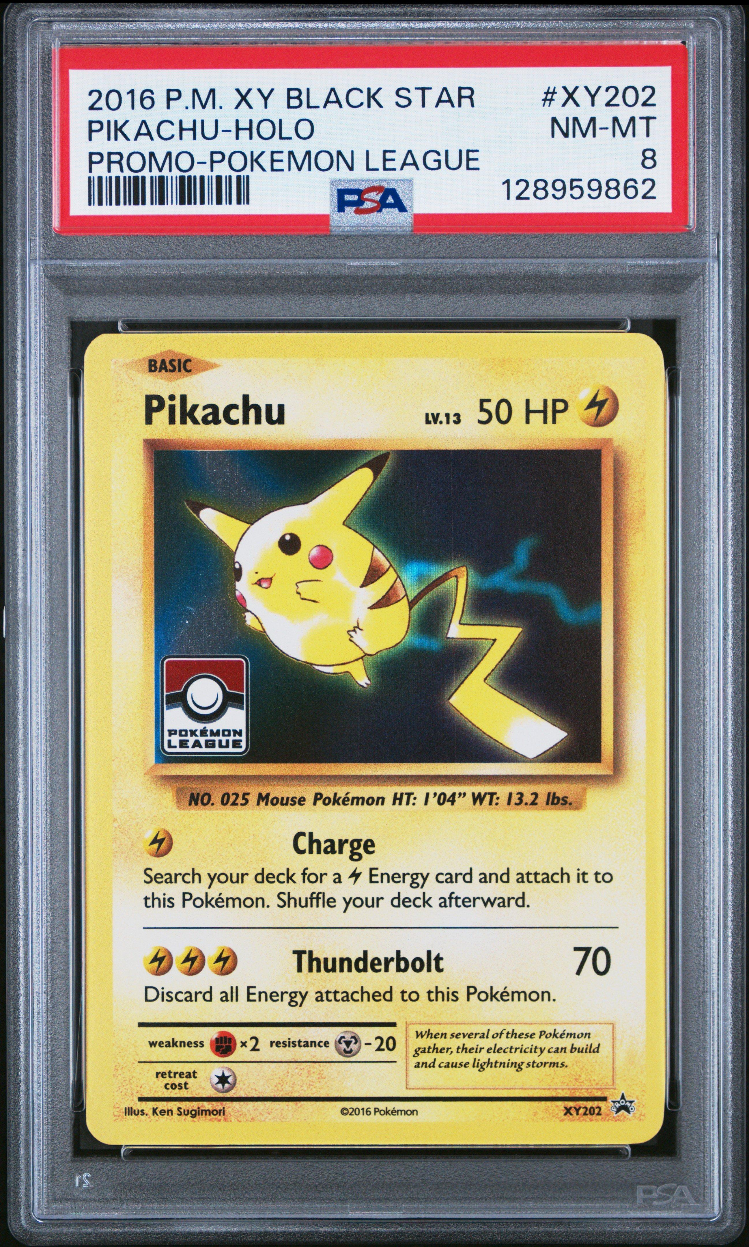 2016 Pokemon Xy Black Star Promo Xy202 Pikachu-holo Pokemon League