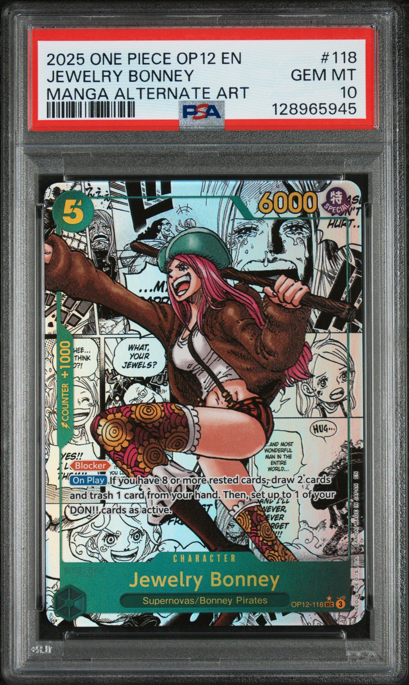 2025 One Piece Op12-legacy Of The Master 118 Jewelry Bonney Manga