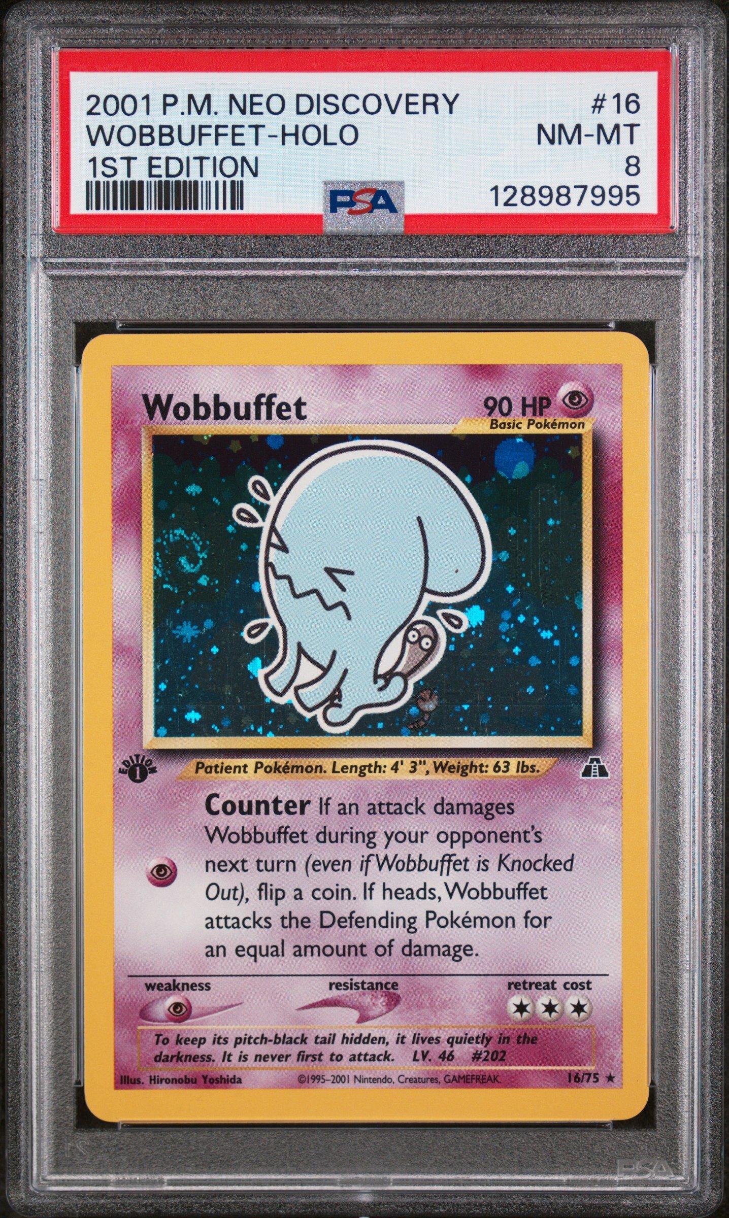2001 Pokemon Neo Discovery 16 Wobbuffet-holo 1st Edition PSA 8 Graded Card  | GameStop