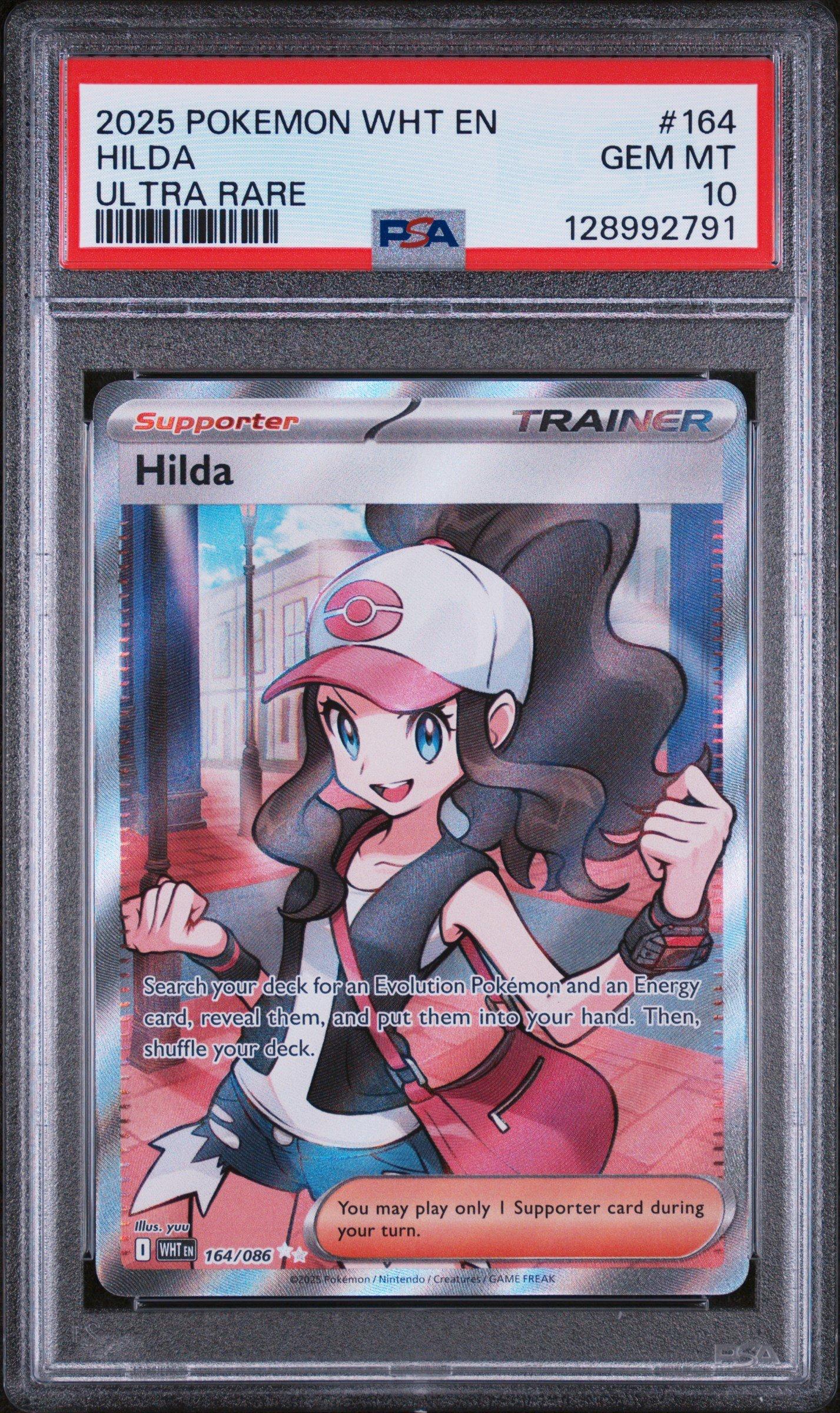 2025 Pokemon Wht En-white Flare 164 Hilda Ultra Rare PSA 10 Graded