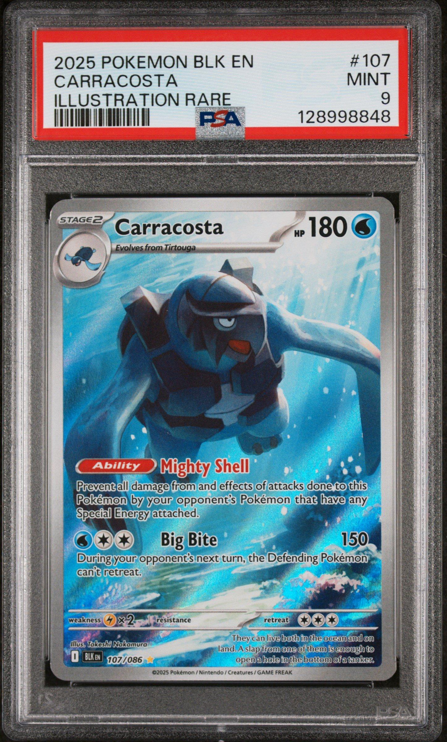 carracosta pokemon card Pokemon TCG Carracosta 107/086 Sv: Black Bolt Extended Art Display Case