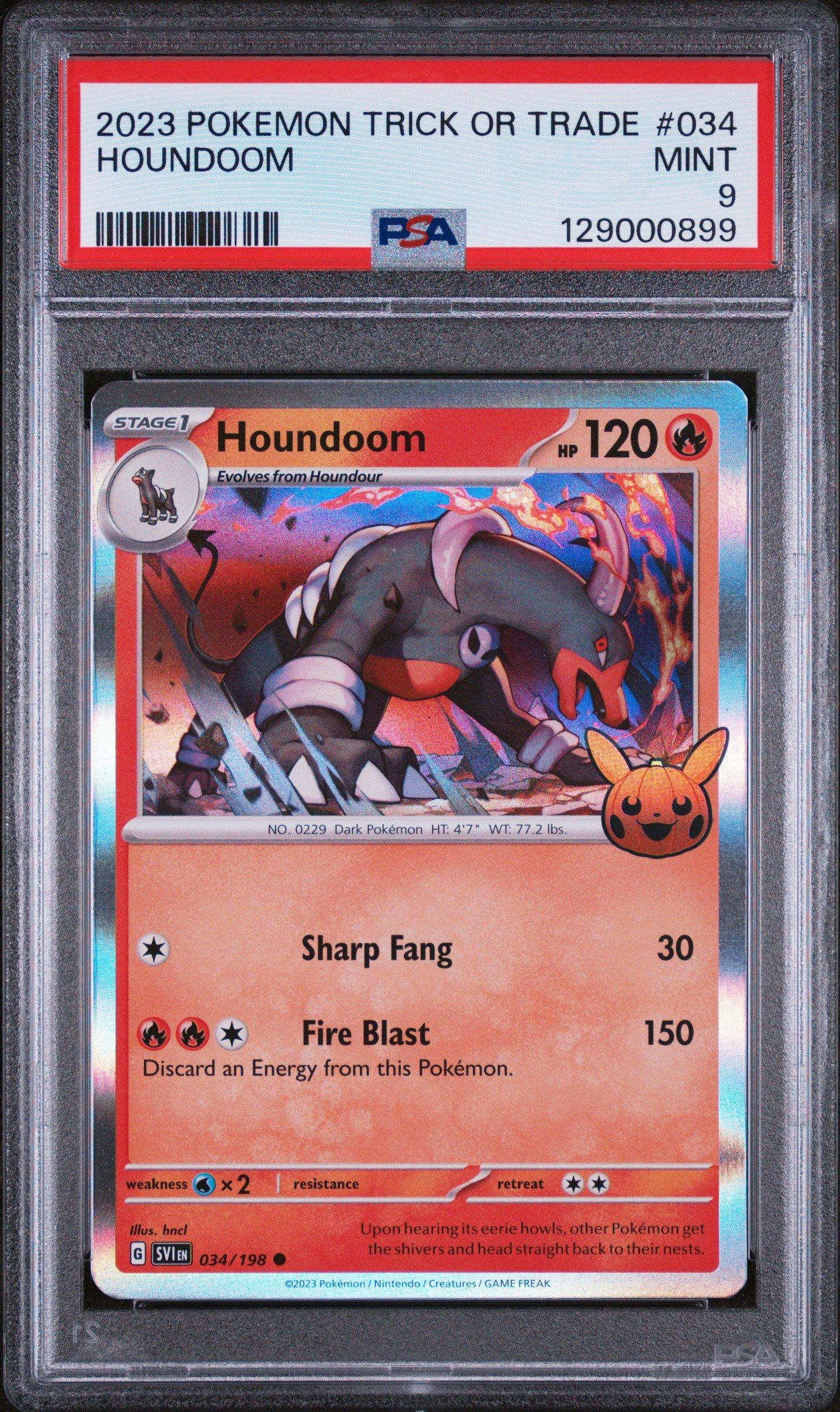 2023 Pokemon Trick Or Trade 034 Houndoom PSA 9 Graded Card | GameStop