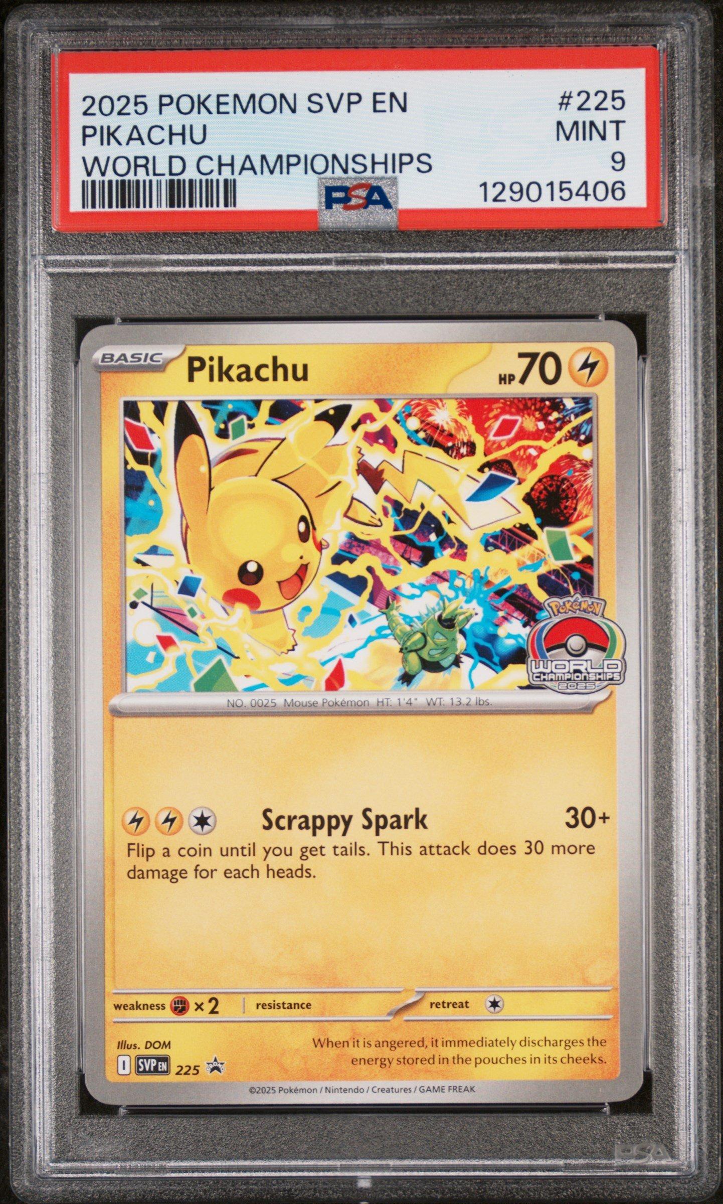 2025 Pokemon Svp En-sv Black Star Promo 225 Pikachu World