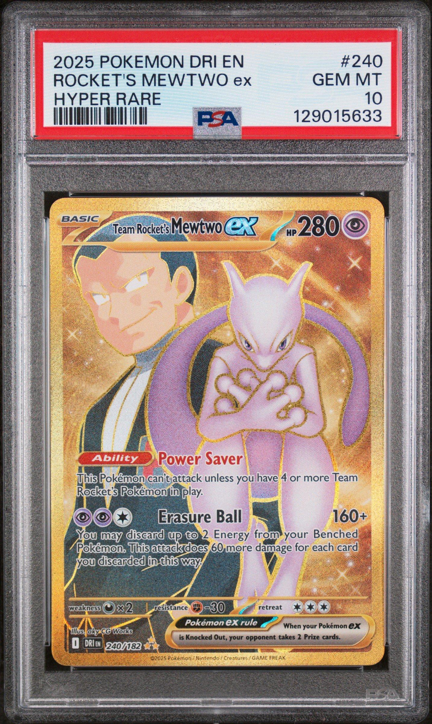 2025 Pokemon Dri En-destined Rivals 240 Team Rocket's Mewtwo Ex