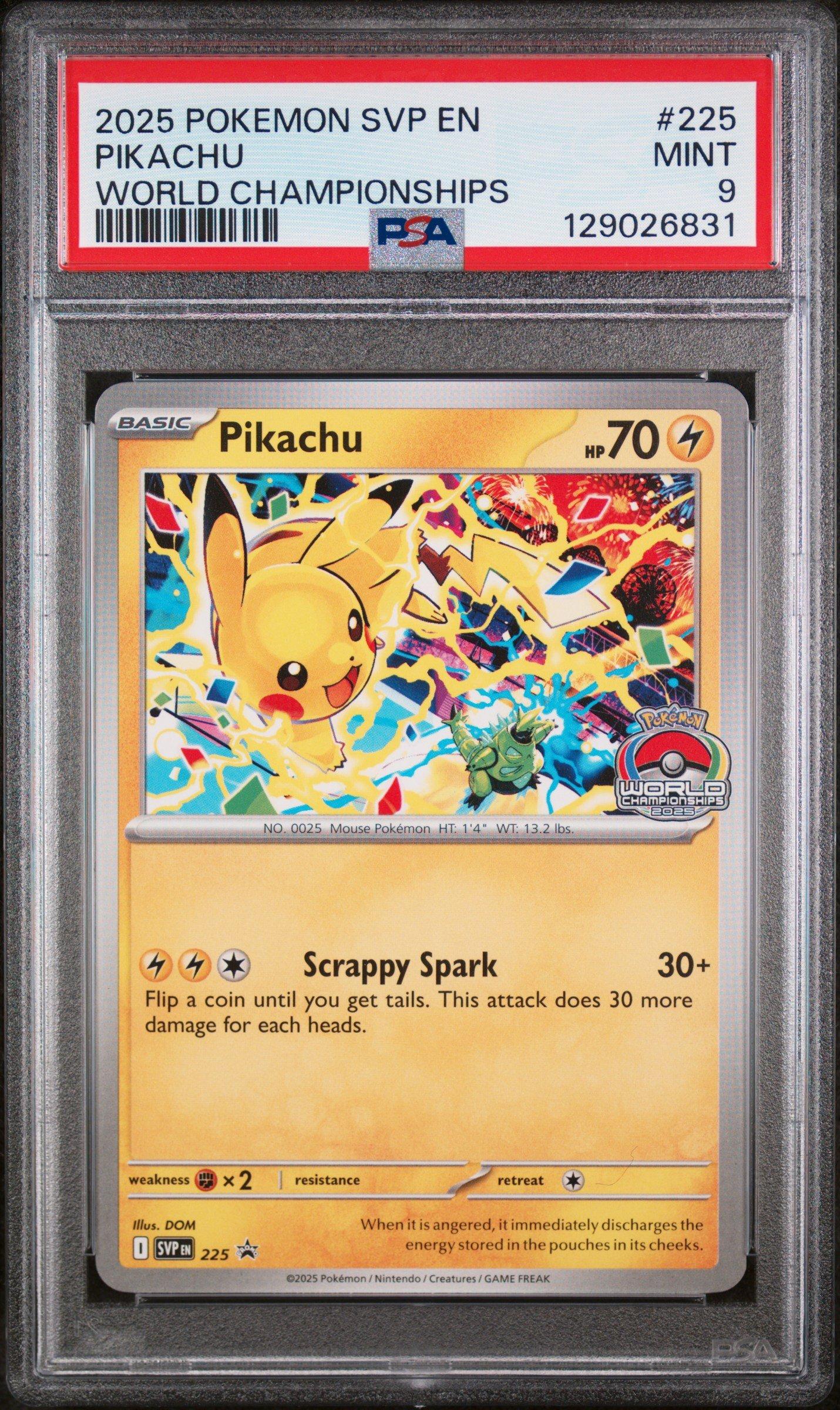 2025 Pokemon Svp En-sv Black Star Promo 225 Pikachu World