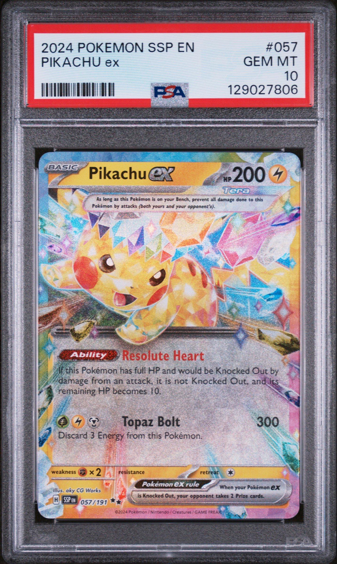 2024 Pokemon Ssp En-surging Sparks 057 Pikachu Ex PSA 10 | GameStop