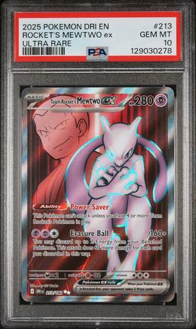 2025 Pokemon Dri En-destined Rivals 213 Team Rocket's Mewtwo Ex