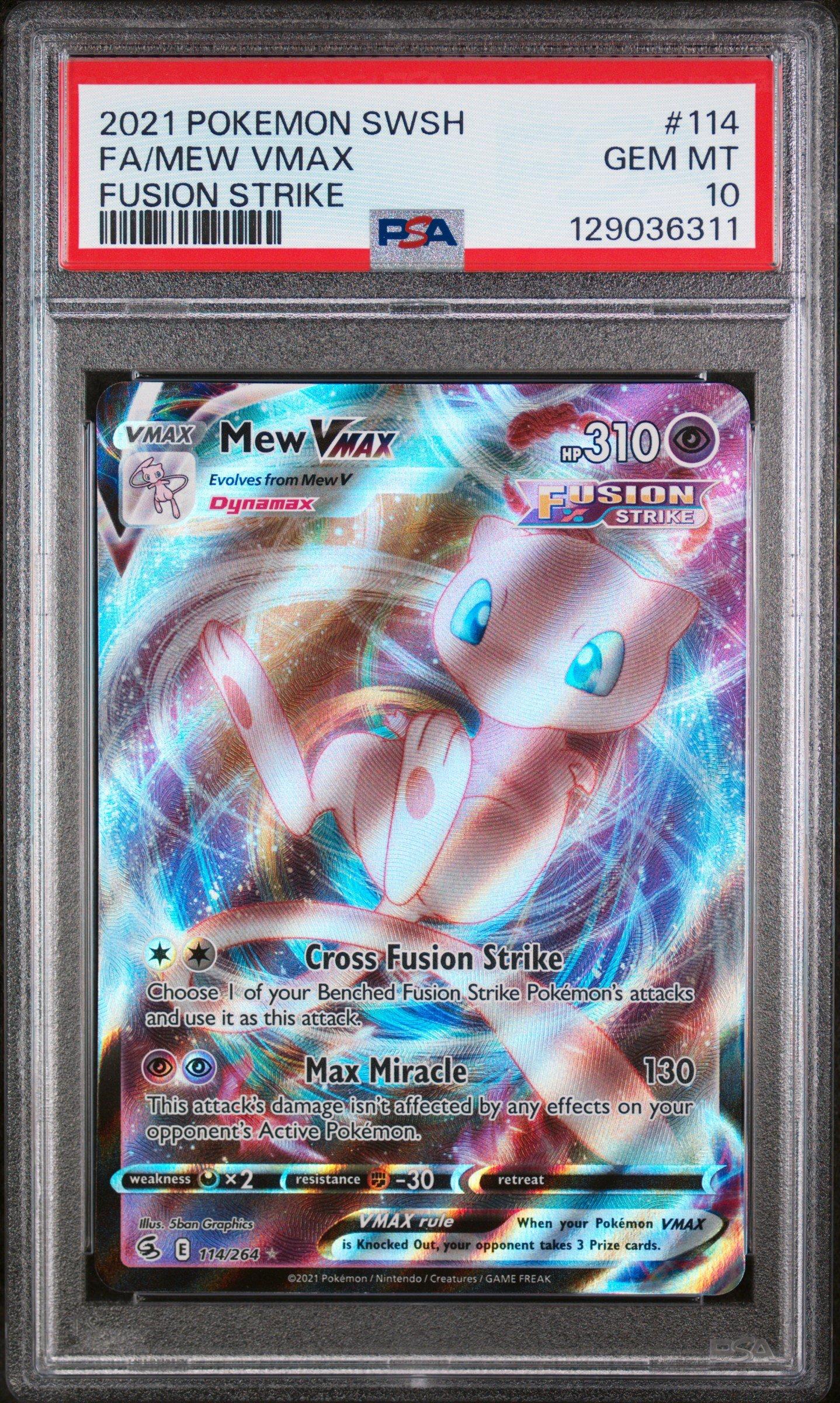 2021 Pokemon Sword & Shield Fusion Strike 114 Full Art/mew Vmax