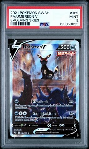 2021 Pokemon Sword & Shield Evolving Skies 189 Full Art/umbreon V