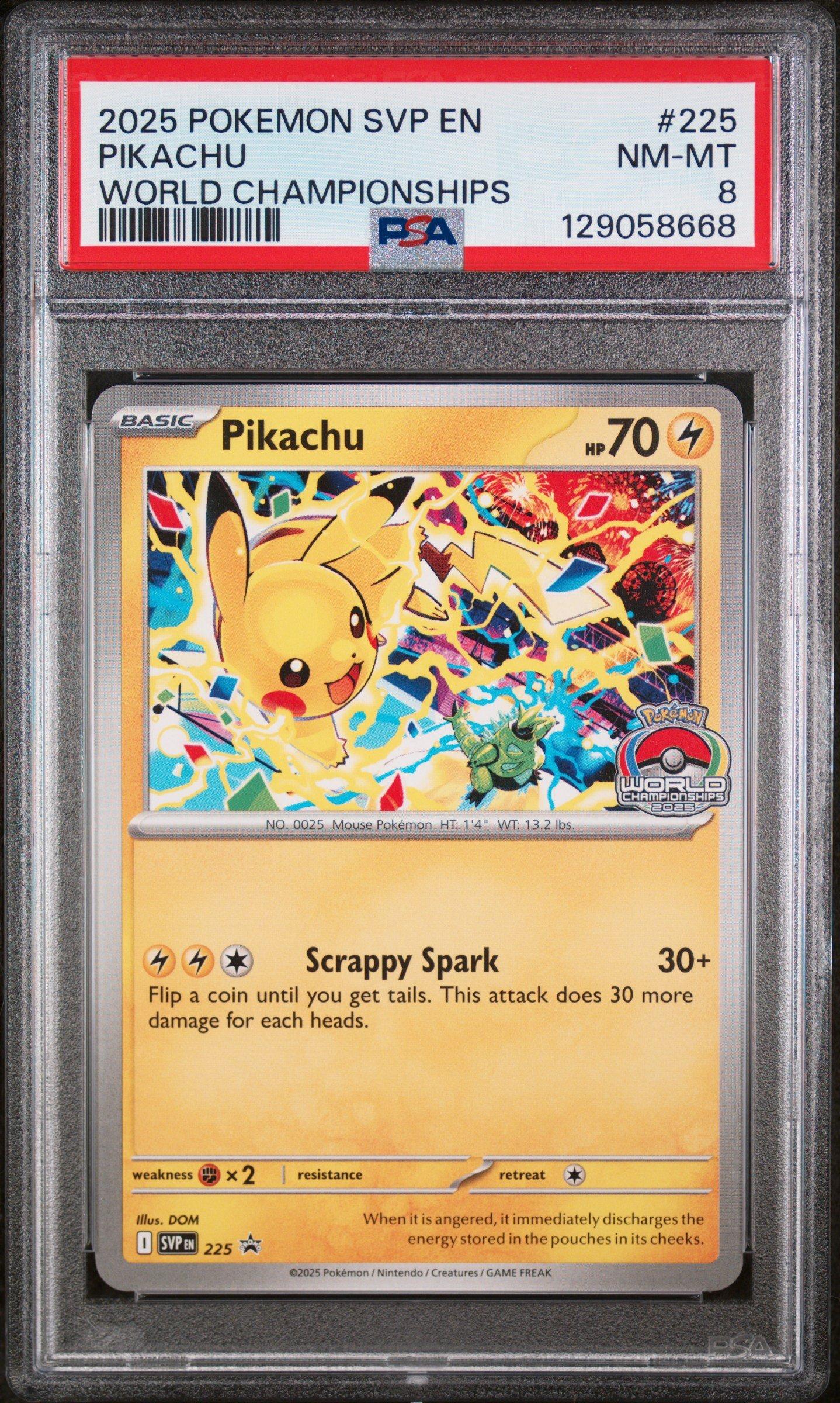 2025 Pokemon Svp En-sv Black Star Promo 225 Pikachu World