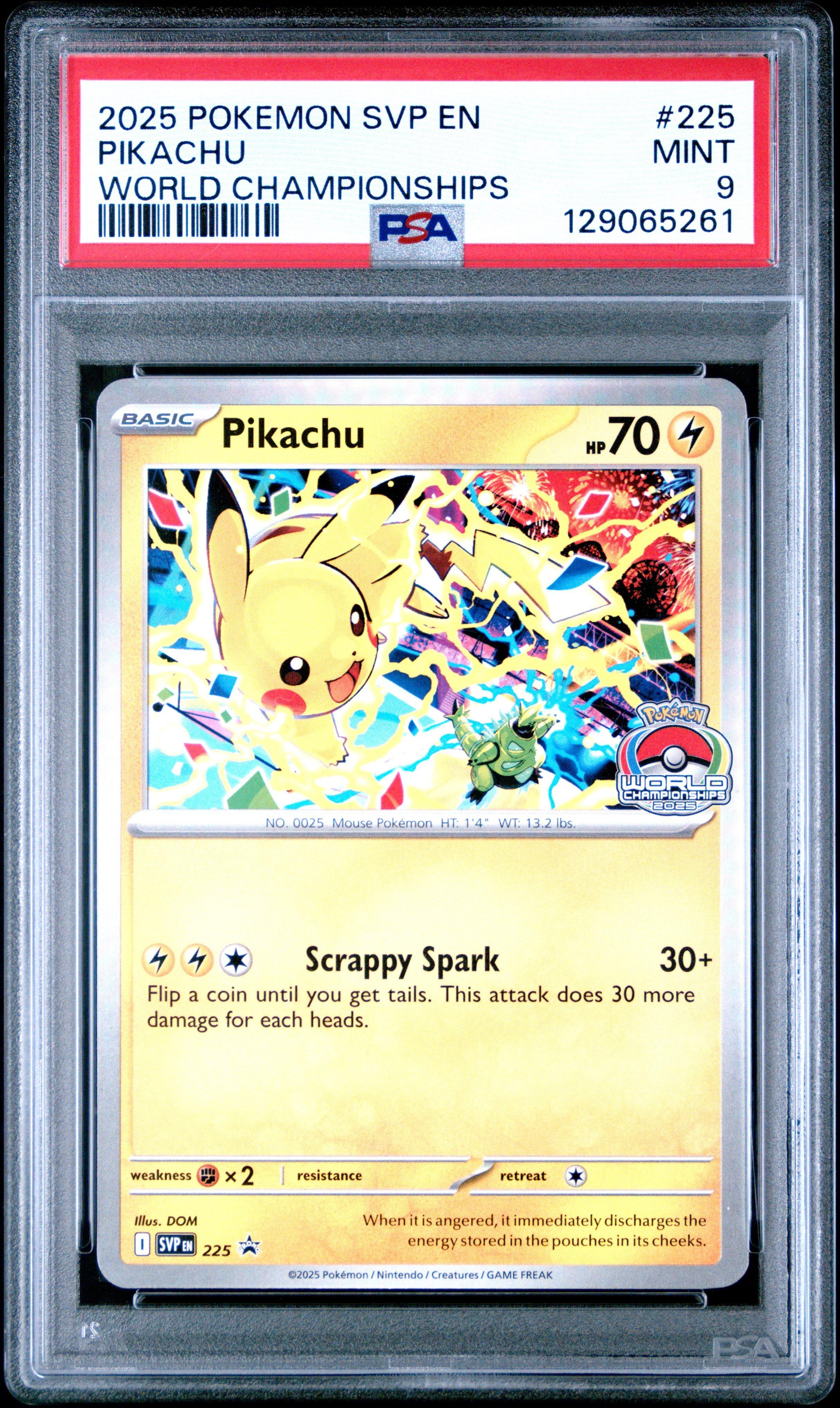 2025 Pokemon Svp En-sv Black Star Promo 225 Pikachu World