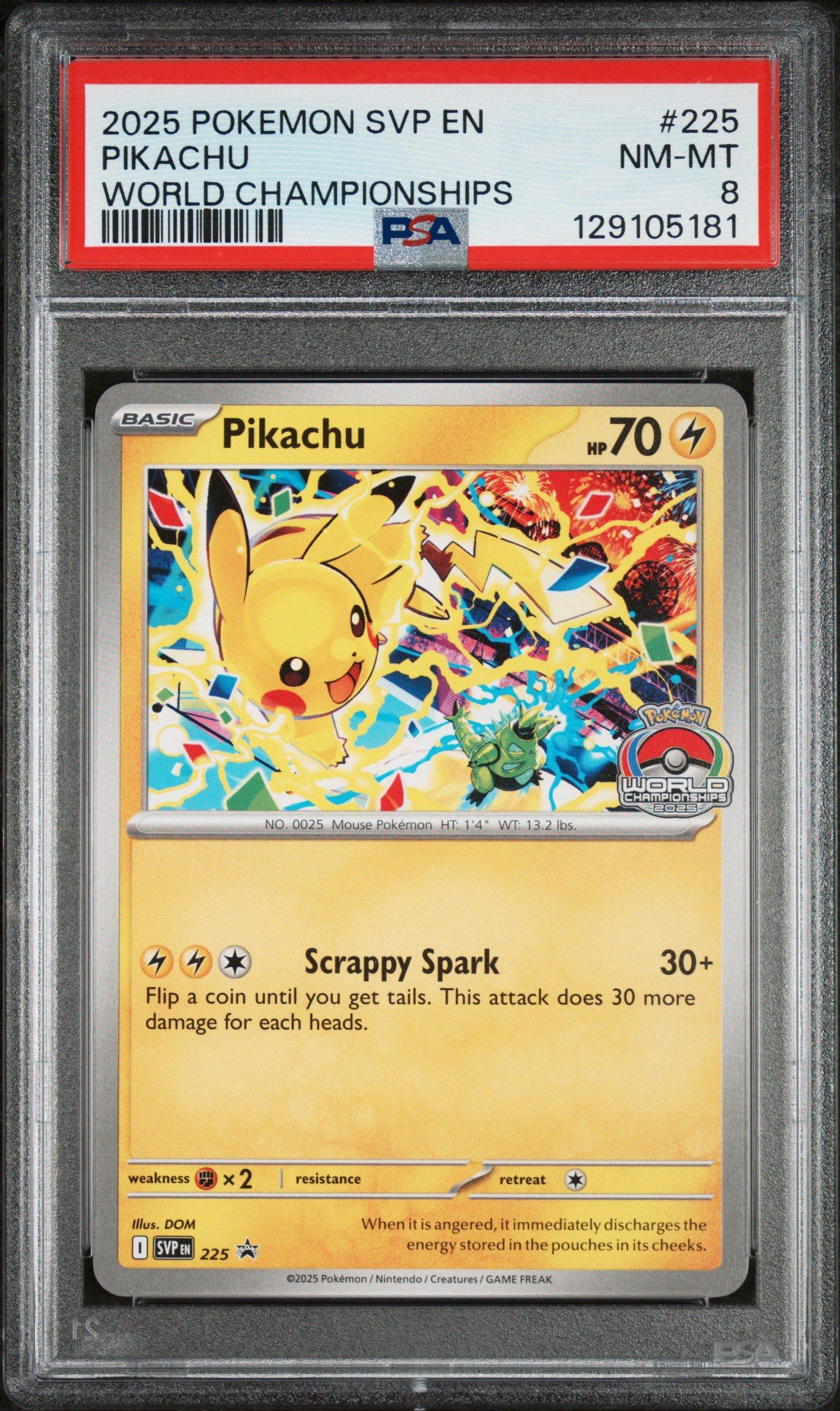 2025 Pokemon Svp En-sv Black Star Promo 225 Pikachu World