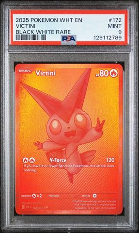 2025 Pokemon Wht En-white Flare 172 Victini Black White Rare PSA 9