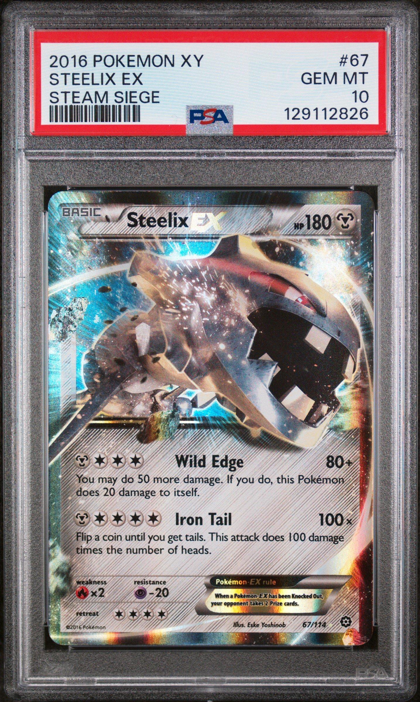 2016 Pokemon Xy Steam Siege 67 Steelix Ex PSA 10 Graded Card