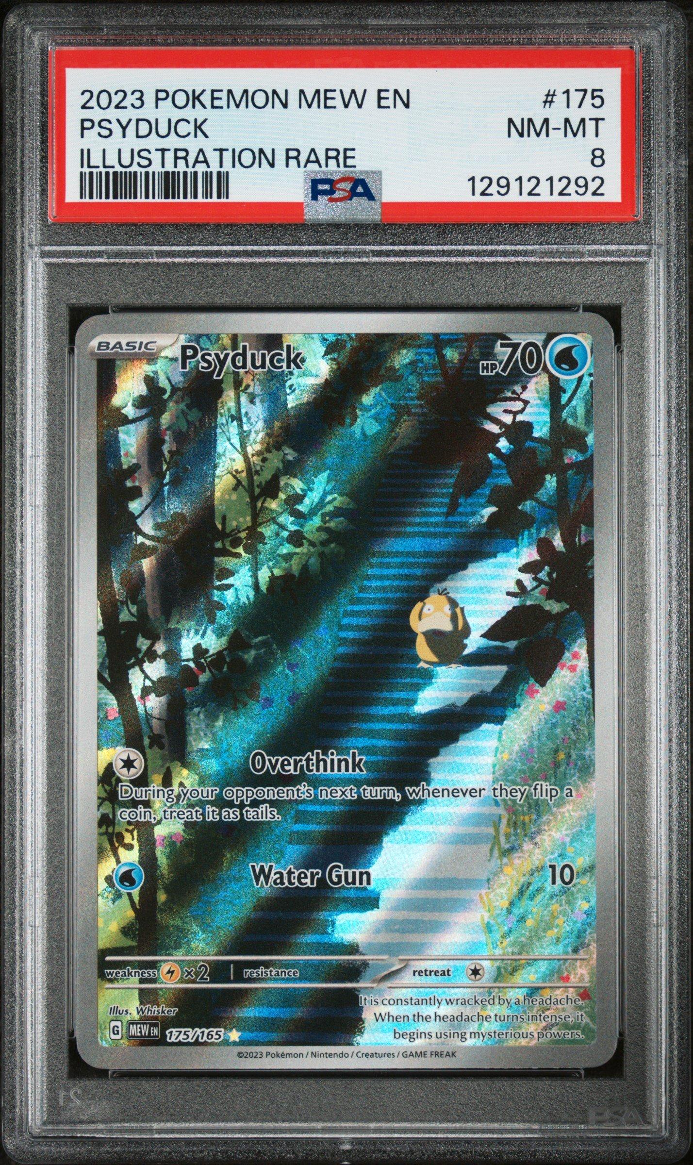 2023 Pokemon Mew En-151 175 Psyduck Illustration Rare PSA 8 Graded