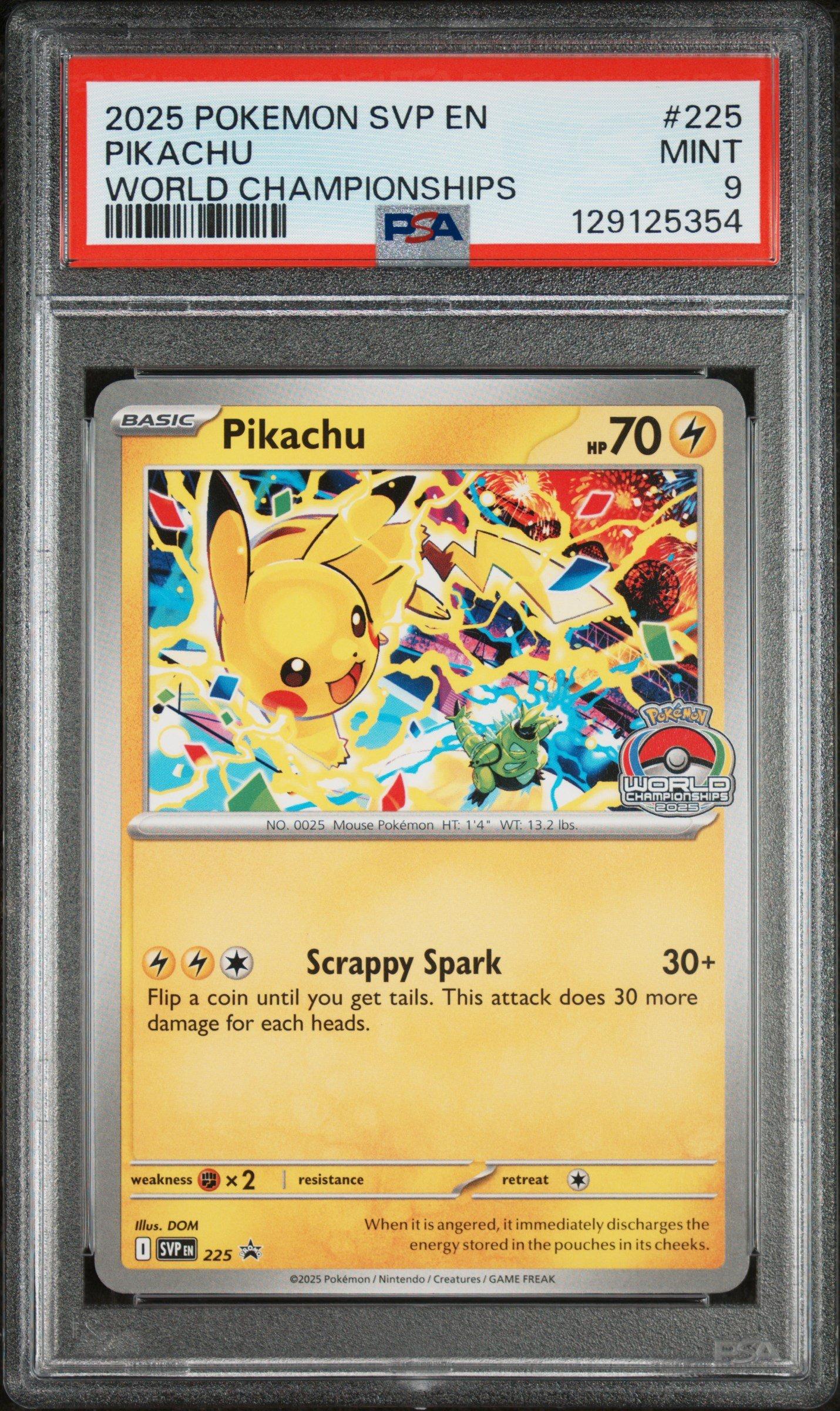 2025 Pokemon Svp En-sv Black Star Promo 225 Pikachu World