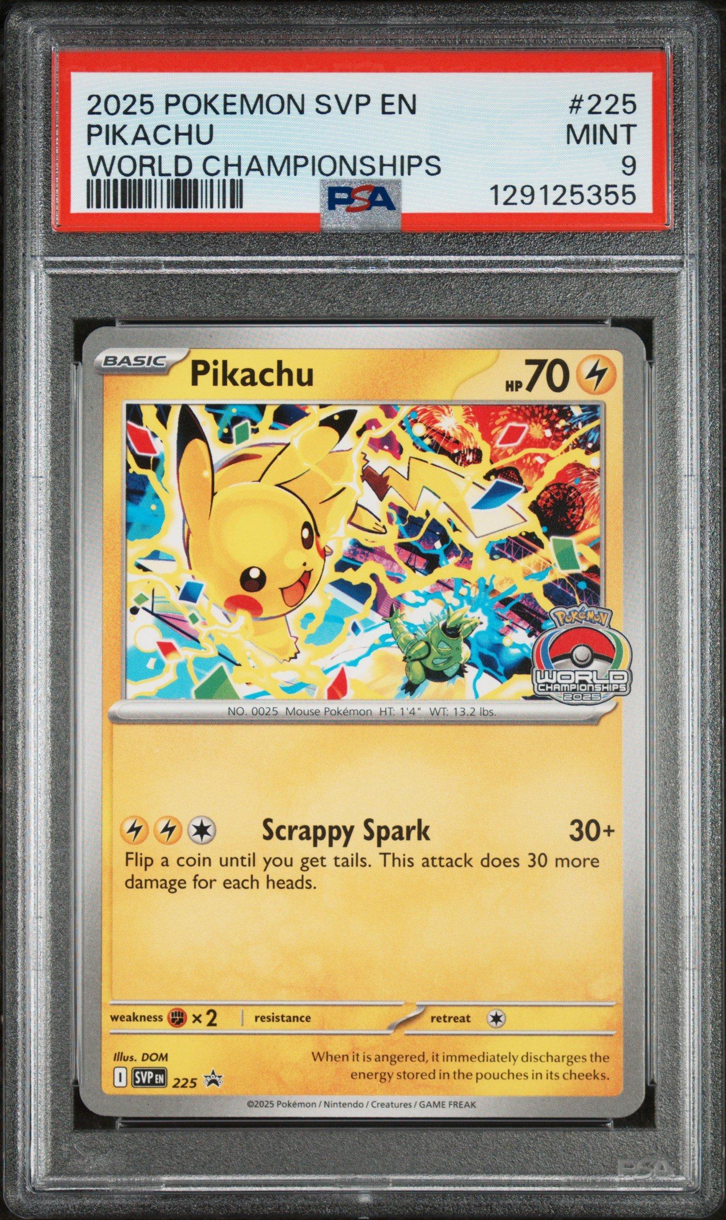 2025 Pokemon Svp En-sv Black Star Promo 225 Pikachu World