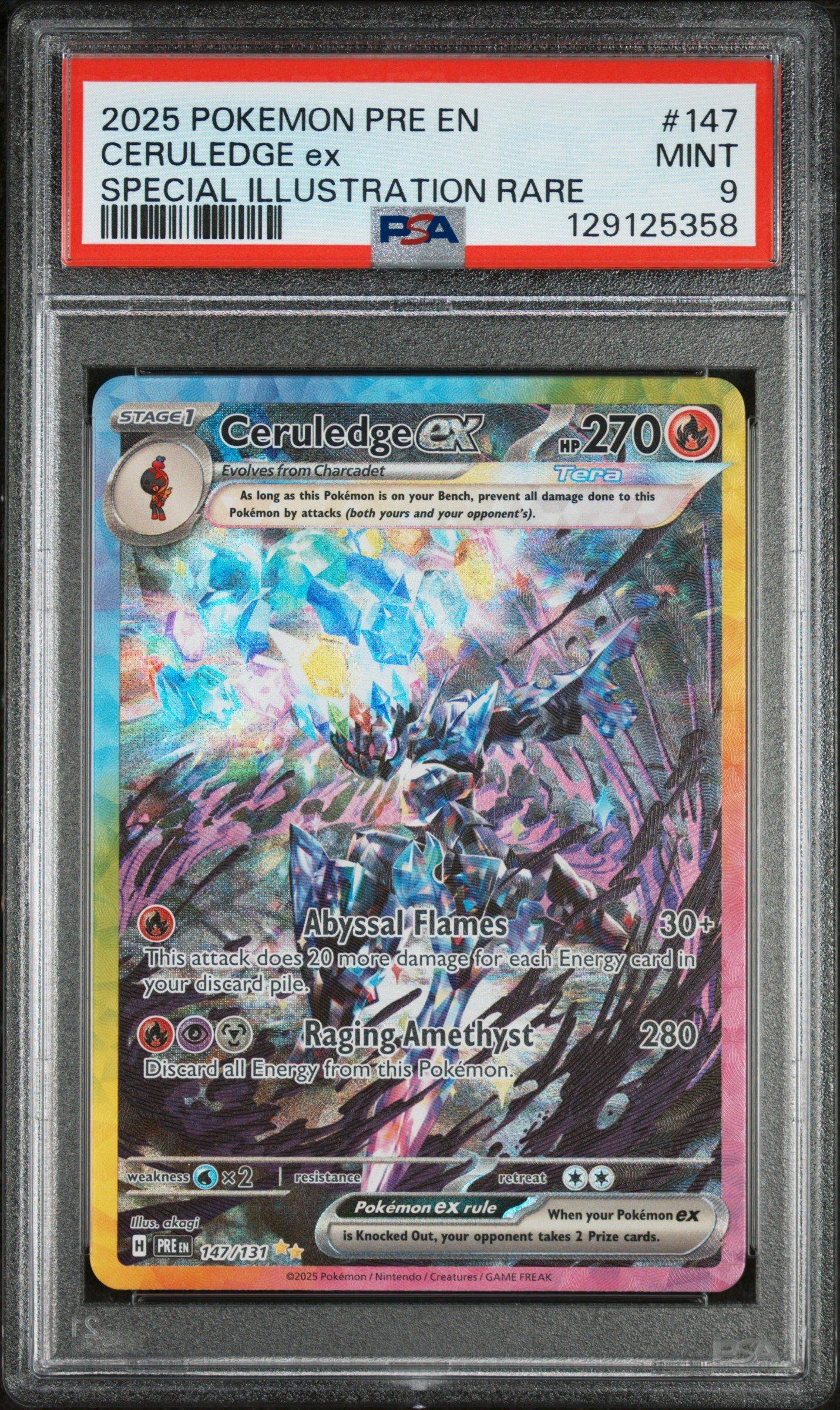 2025 Pokemon Pre En-prismatic Evolutions 147 Ceruledge Ex Special
