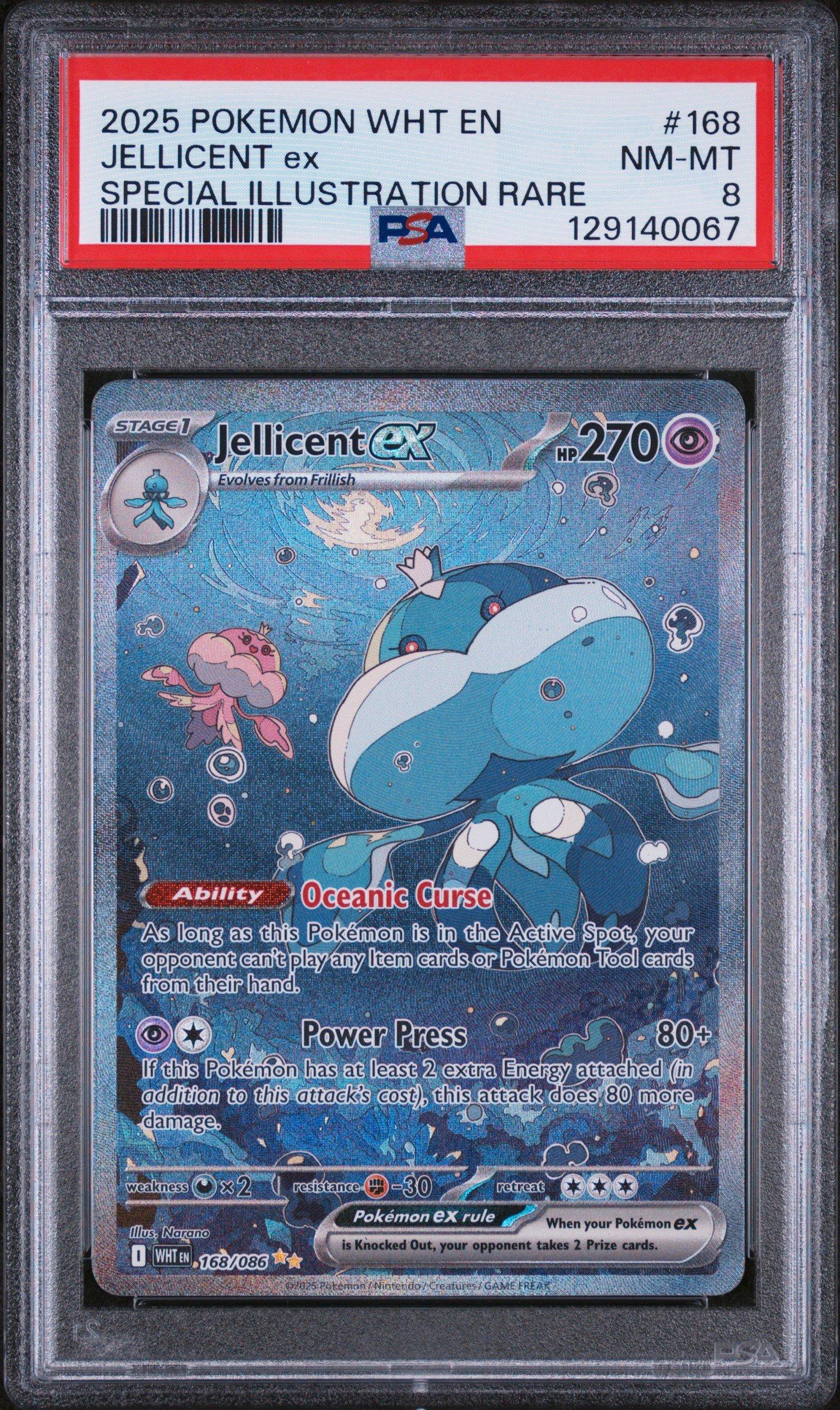 2025 Pokemon Wht En-white Flare 168 Jellicent Ex Special