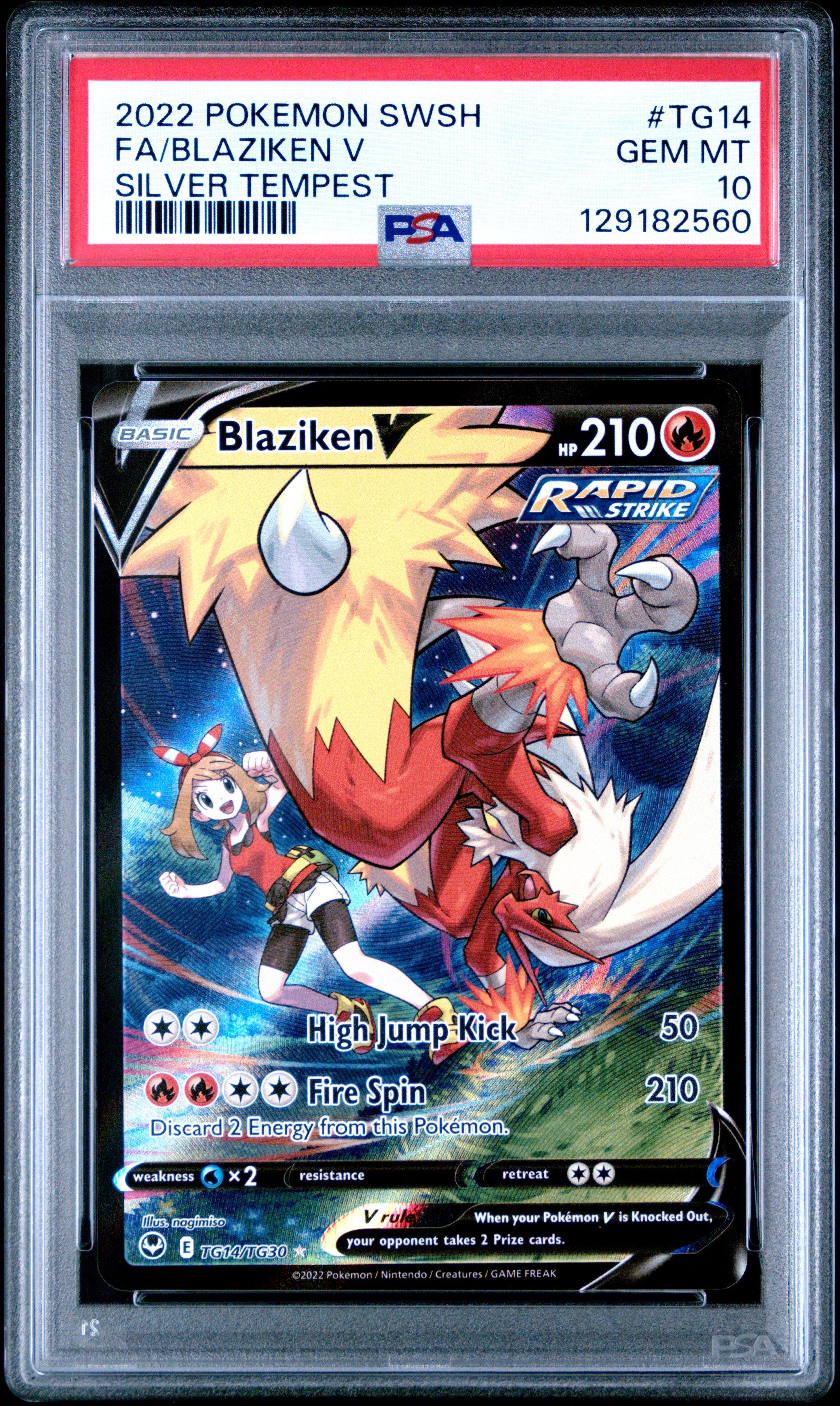 blaziken v pokemon card Blaziken V Silver Tempest TG14 PSA 10 – TBC Games
