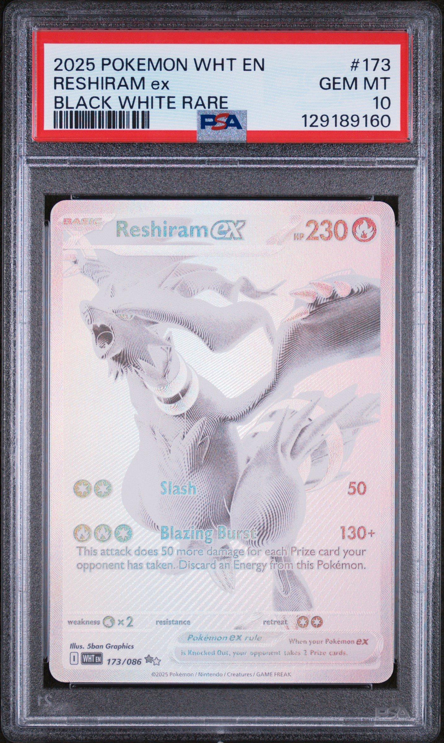 ポケモンカードゲーム RESHIRAM/KYOGRE PSA10 PSA 10 GEM MINT N's Reshiram SV9 Battle Partners Art Rare 2025