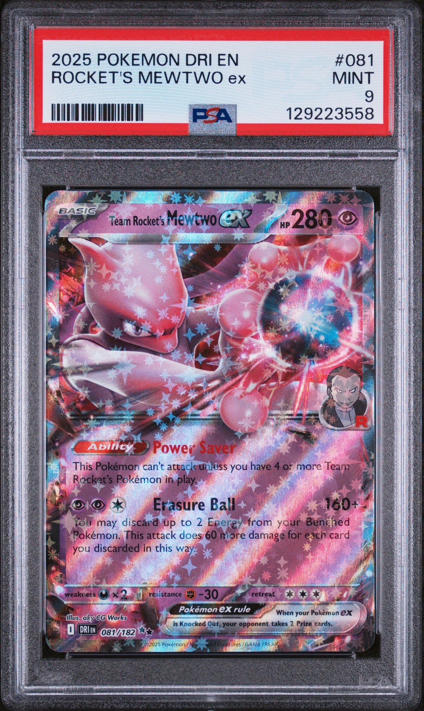 2025 Pokemon Dri En-destined Rivals 081 Team Rocket's Mewtwo Ex