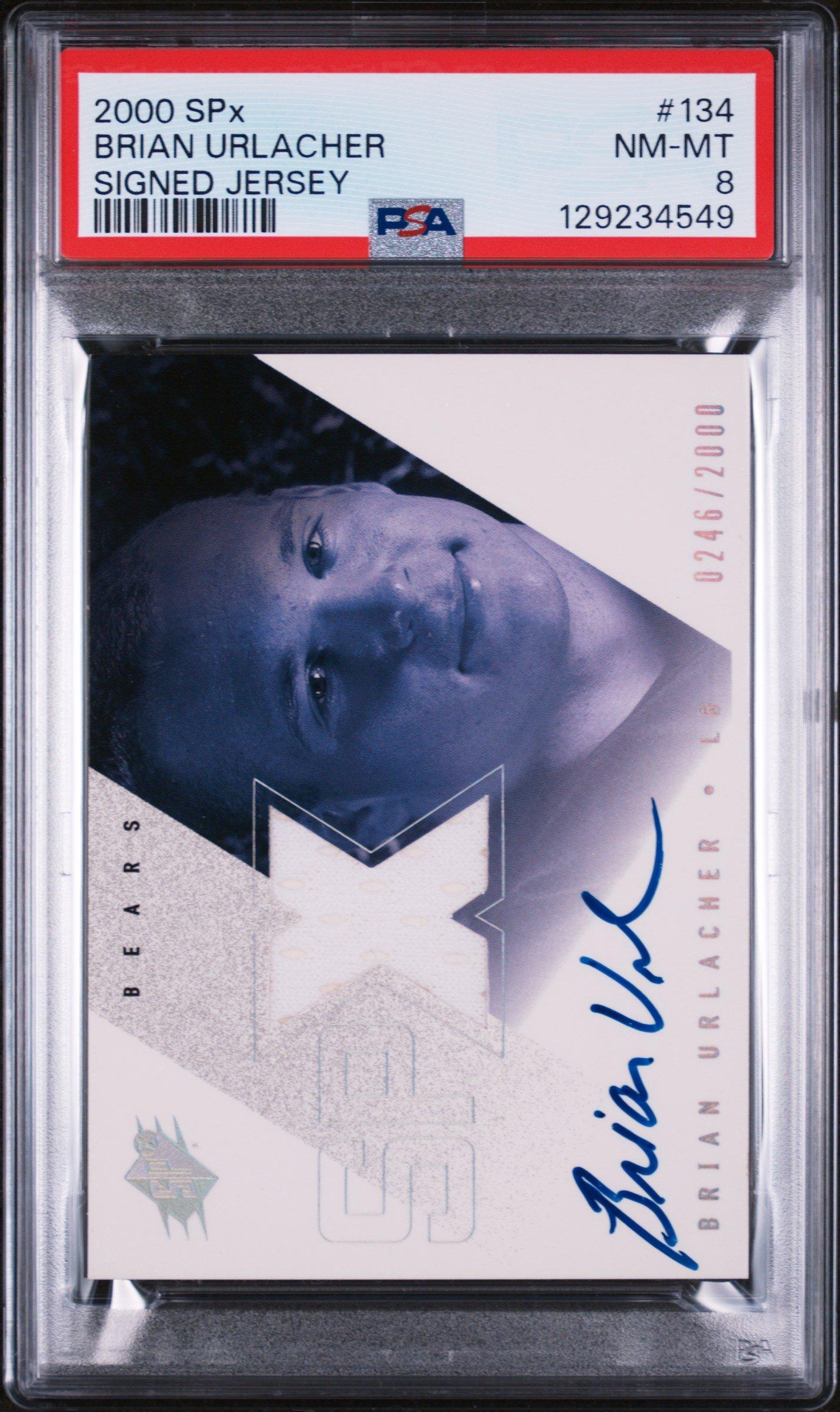 2000 Spx 134 Brian Urlacher Signed Jersey PSA 8 Graded Card | GameStop