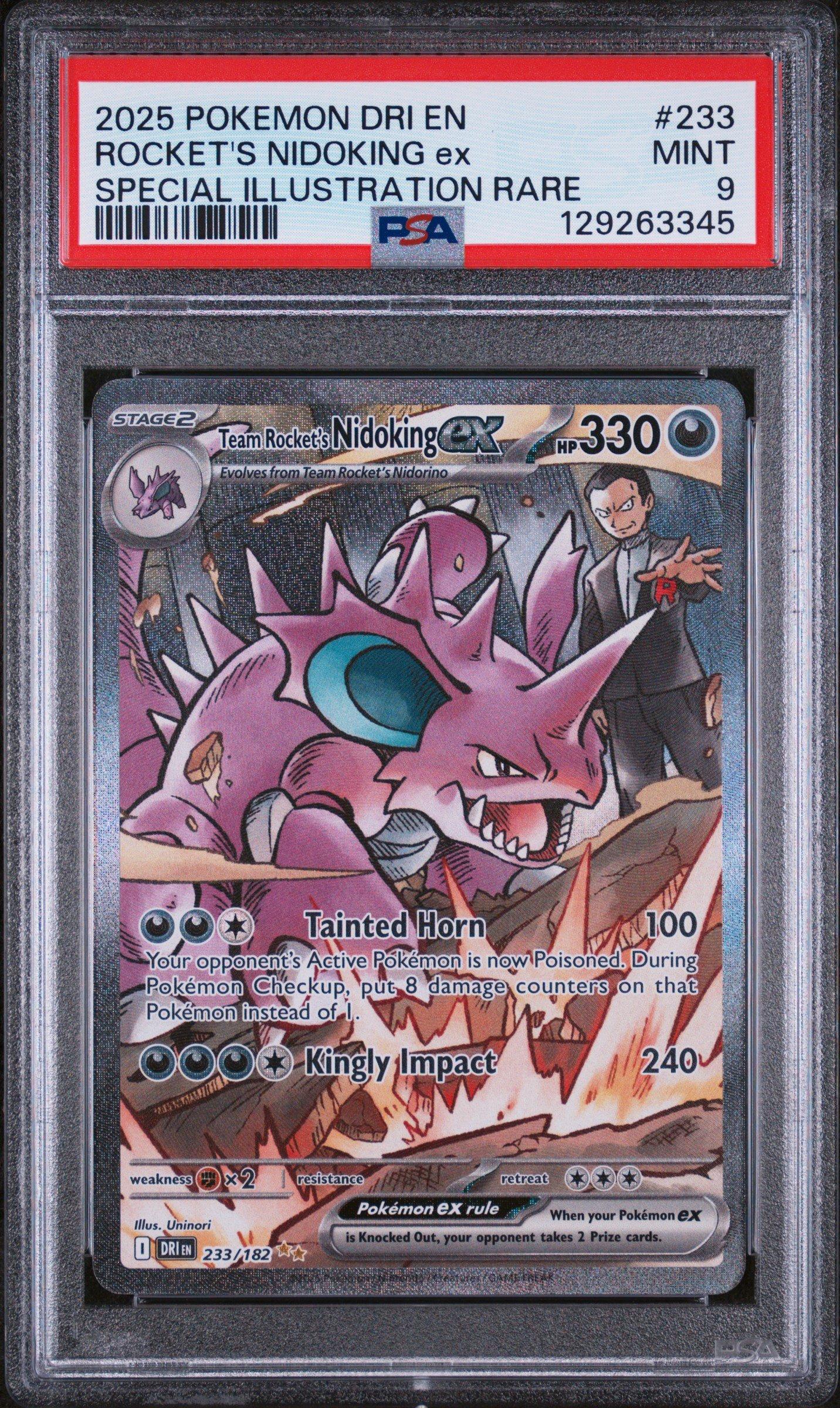 リコ　ニャオハ　psa9 2025 Pokemon Dri En-destined Rivals 233 Team Rocket's Nidoking Ex