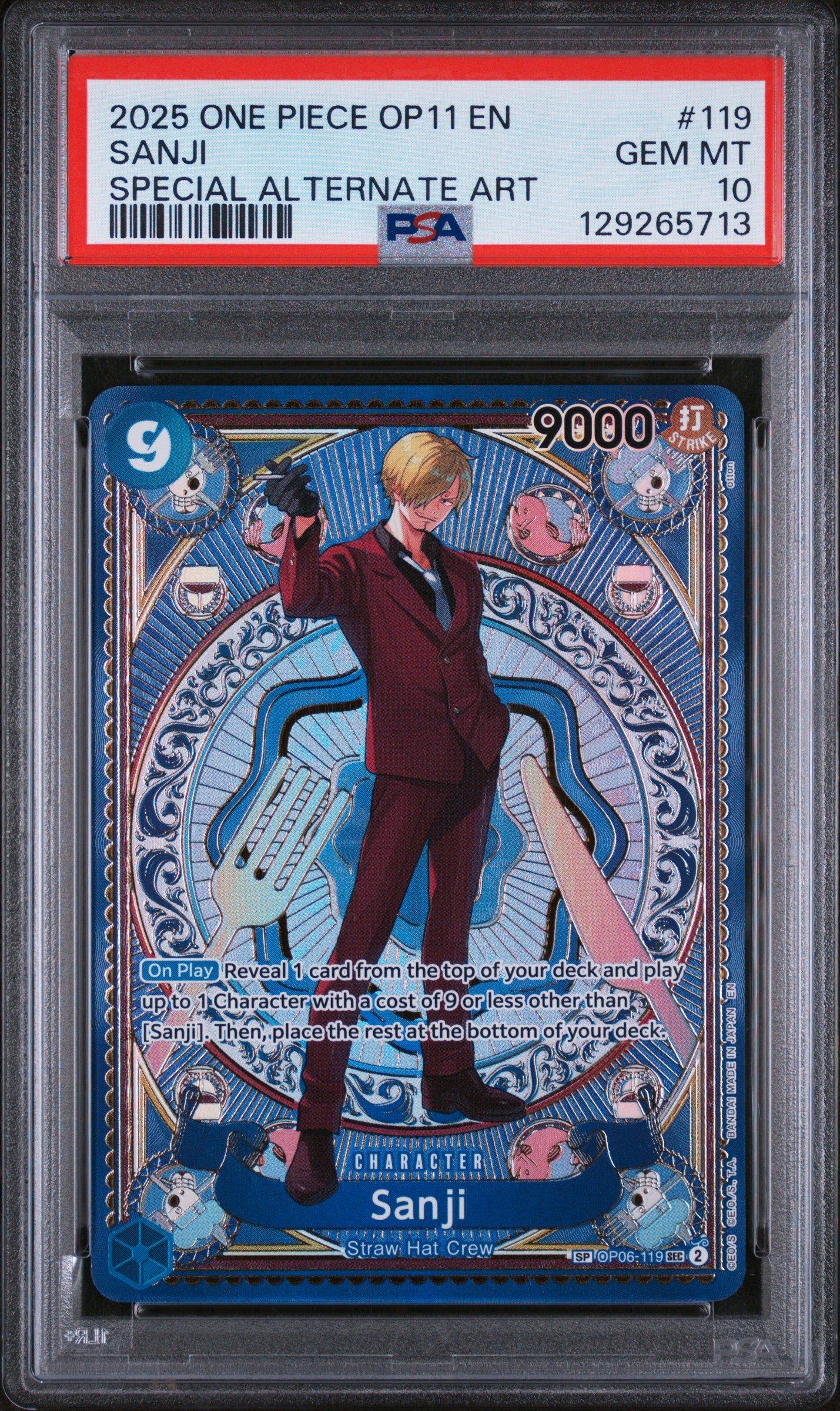 2025 One Piece Op11-a Fist Of Divine Speed 119 Sanji Special