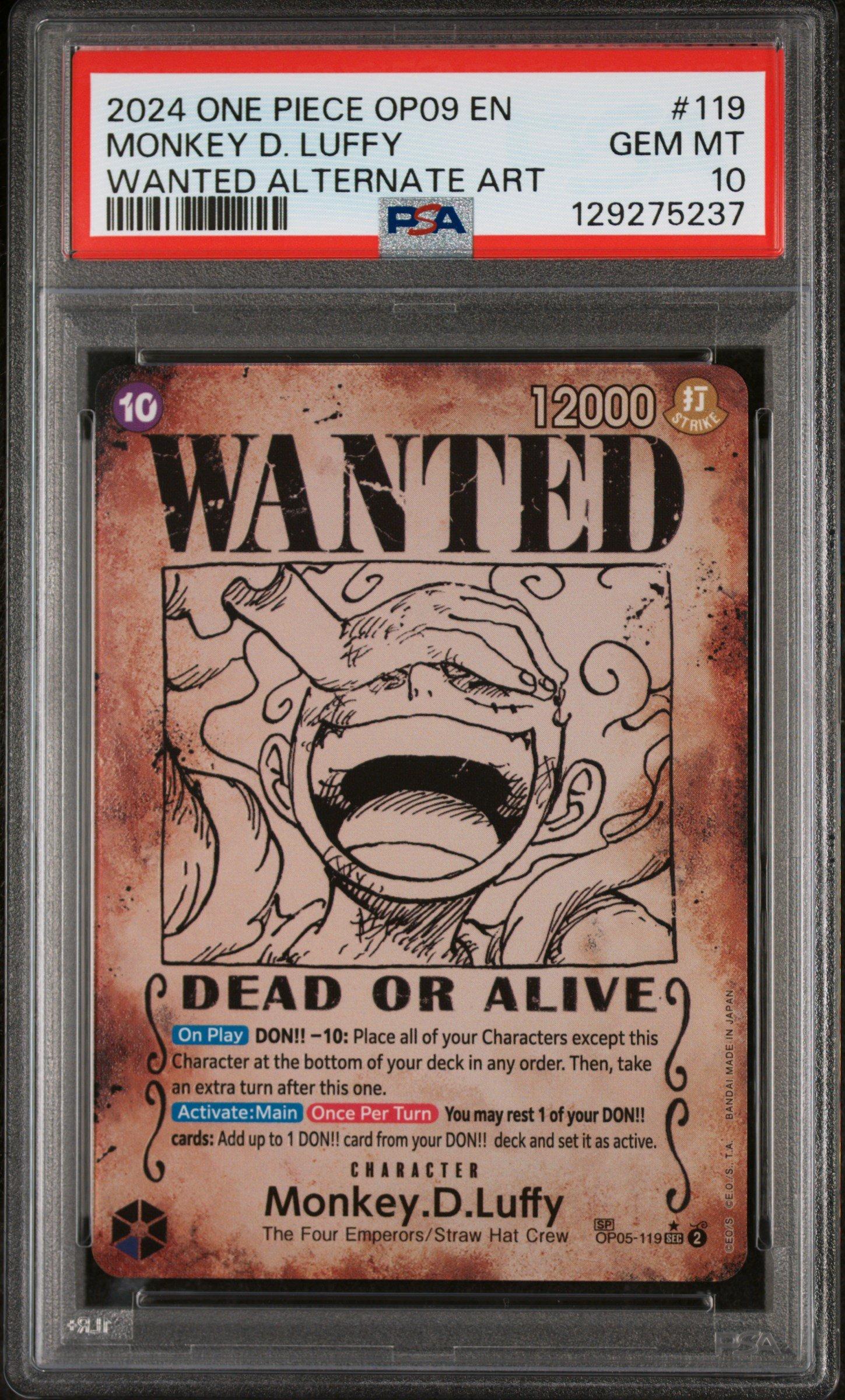 WANTED! ウォンテッド　ONE PIECE 2024 One Piece Op09-emperors In The New World 119 Monkey D. Luffy