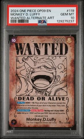 2024 ONE PIECE JPN #119 WANTEDカード 2024 One Piece Op09-emperors In The New World 119 Monkey D. Luffy