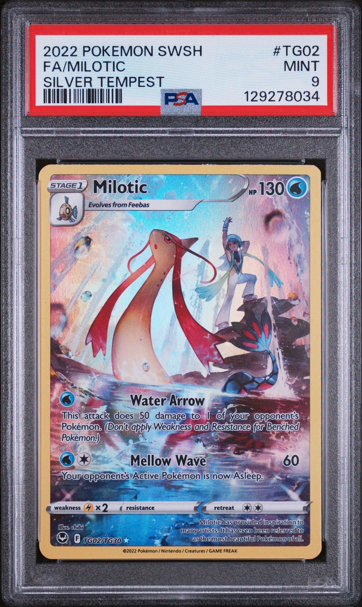 2022 Pokemon Sword & Shield Silver Tempest Tg02 Full Art/milotic