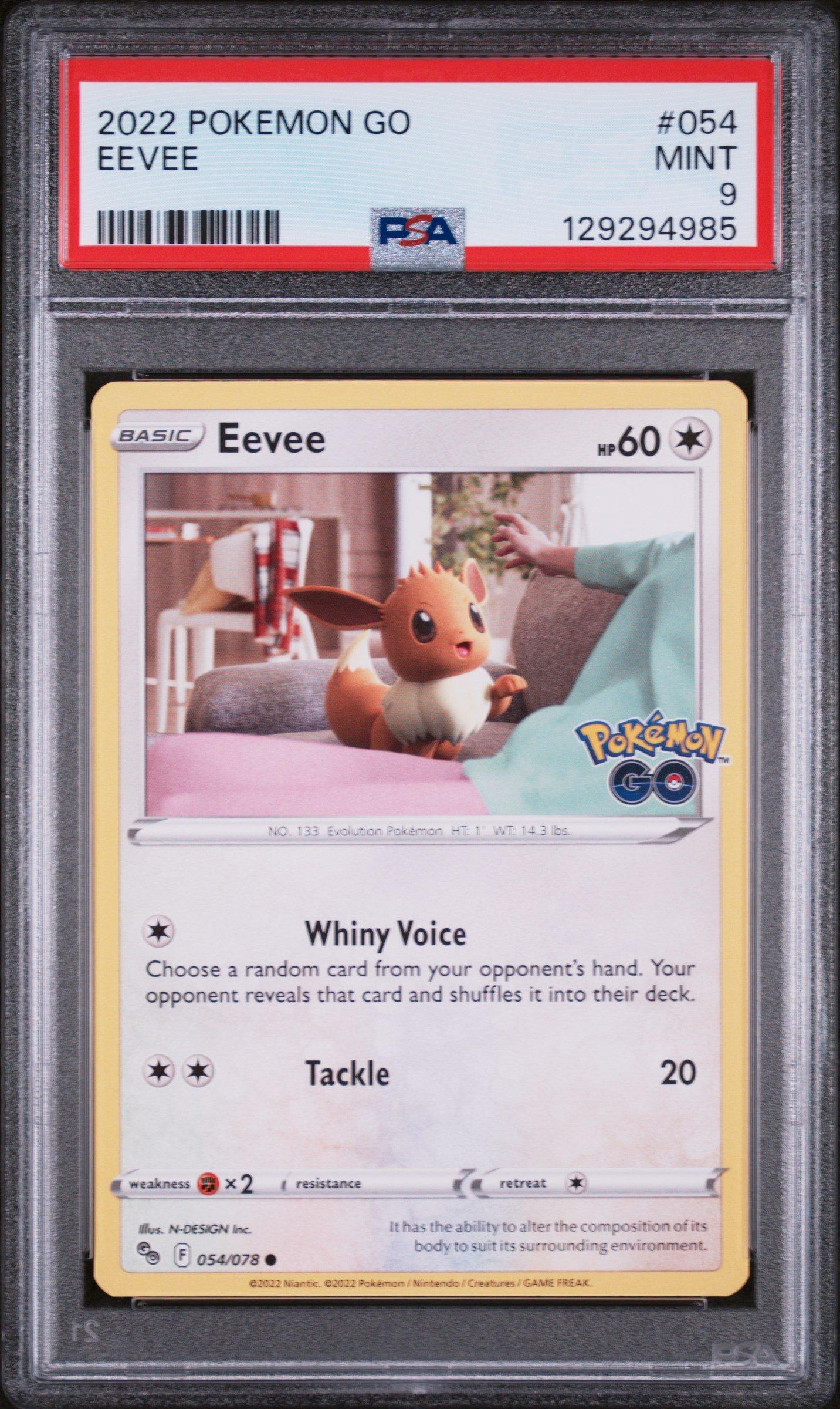 2022 Pokemon Go 054 Eevee PSA 9 Graded Card | GameStop