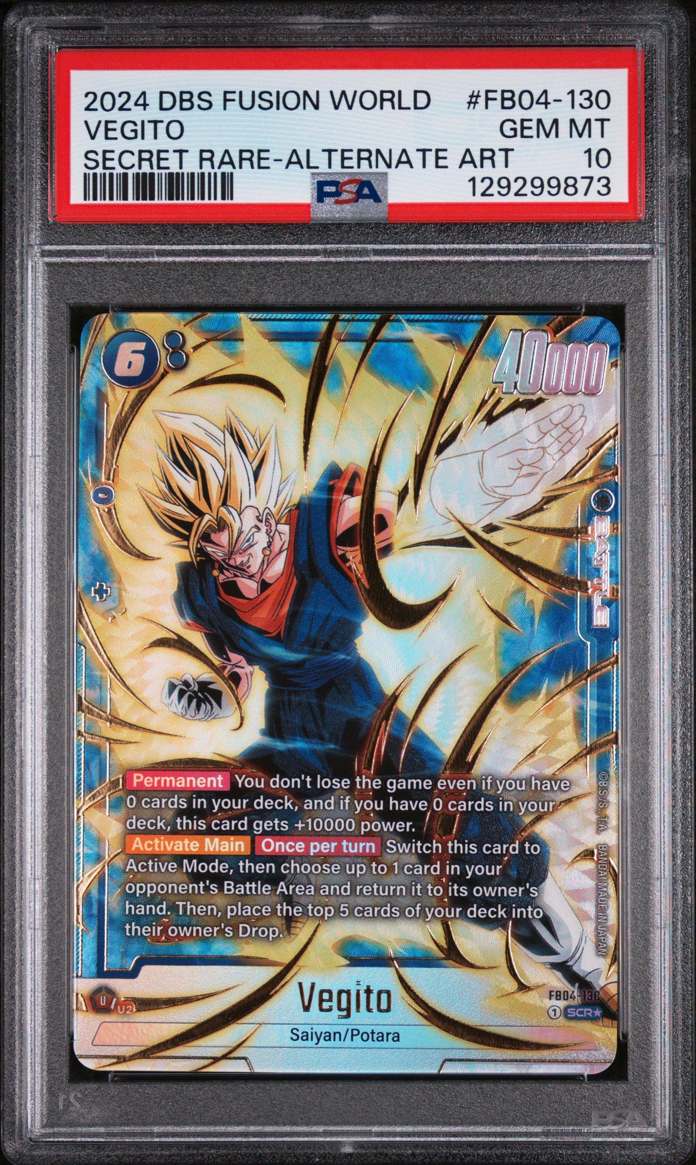 ベジット FB04-130 PSA10 2024 Dragon Ball Super Card Game Fusion World Ultra Limit Fb04-130