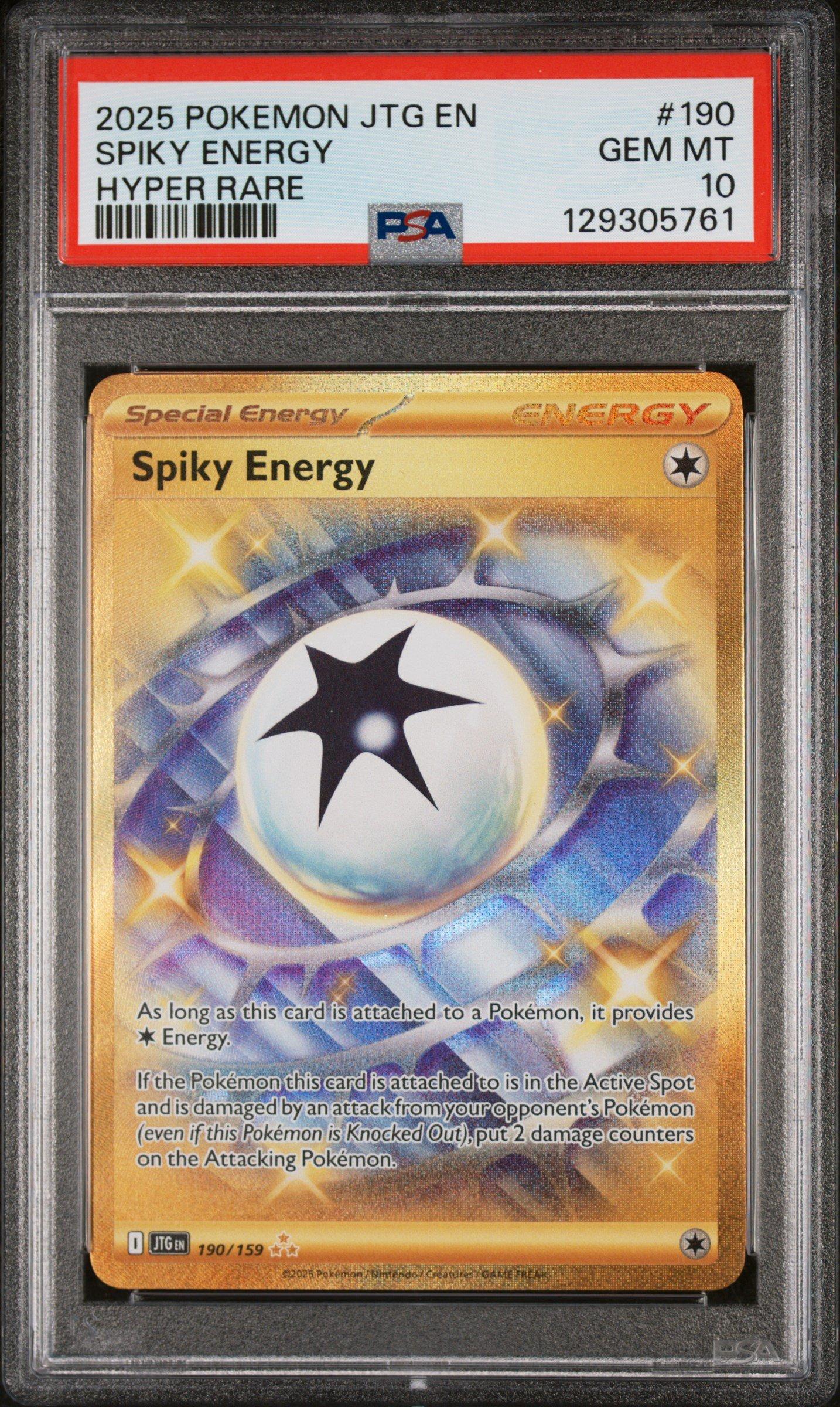2025年 ウリア、神炎の支配者 GEM MT 10 2025 Pokemon Jtg En-journey Together 190 Spiky Energy Hyper Rare