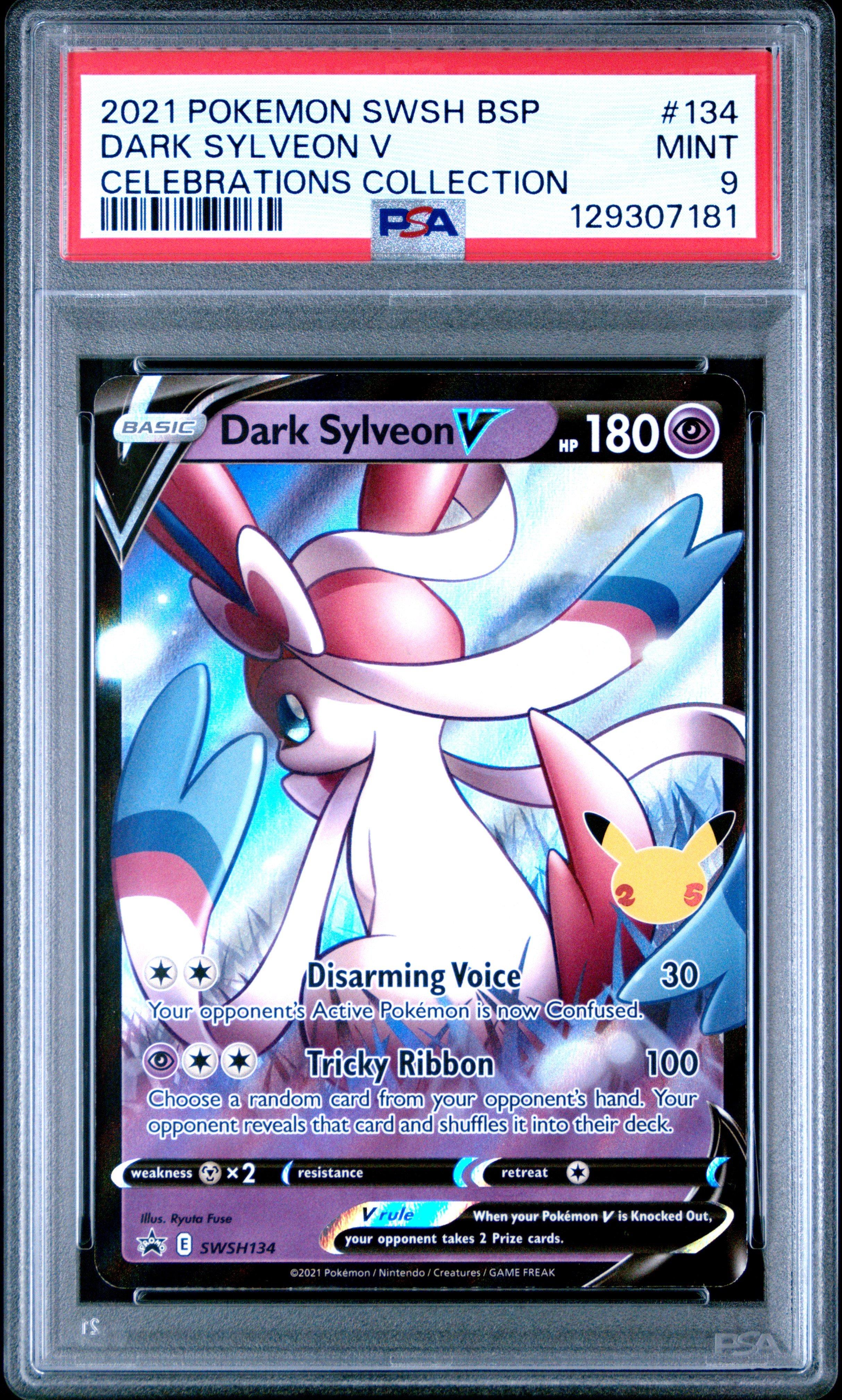2021 Pokemon Swsh Black Star Promo 134 Dark Sylveon V Celebrations