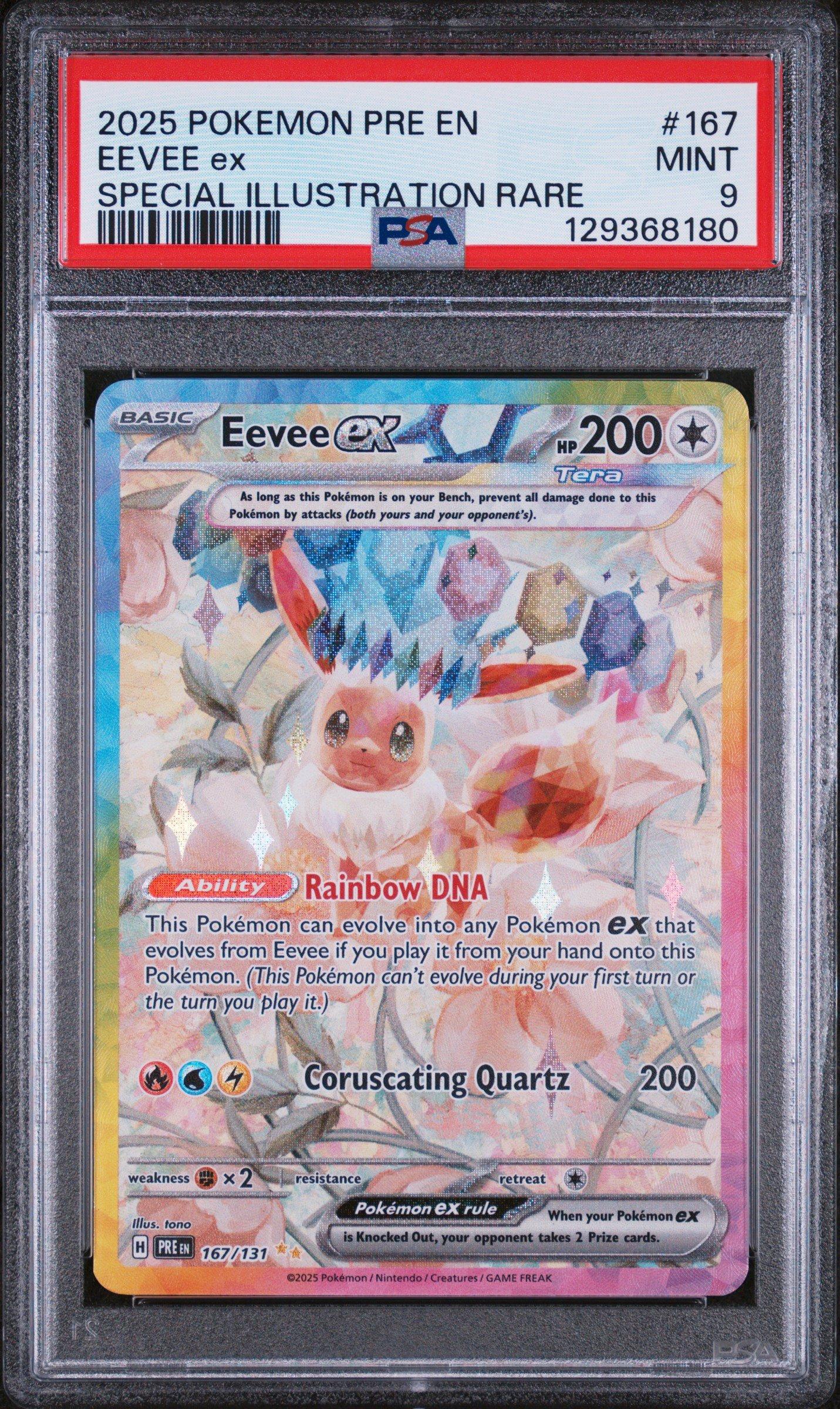 2025 Pokemon Pre En-prismatic Evolutions 167 Eevee Ex Special