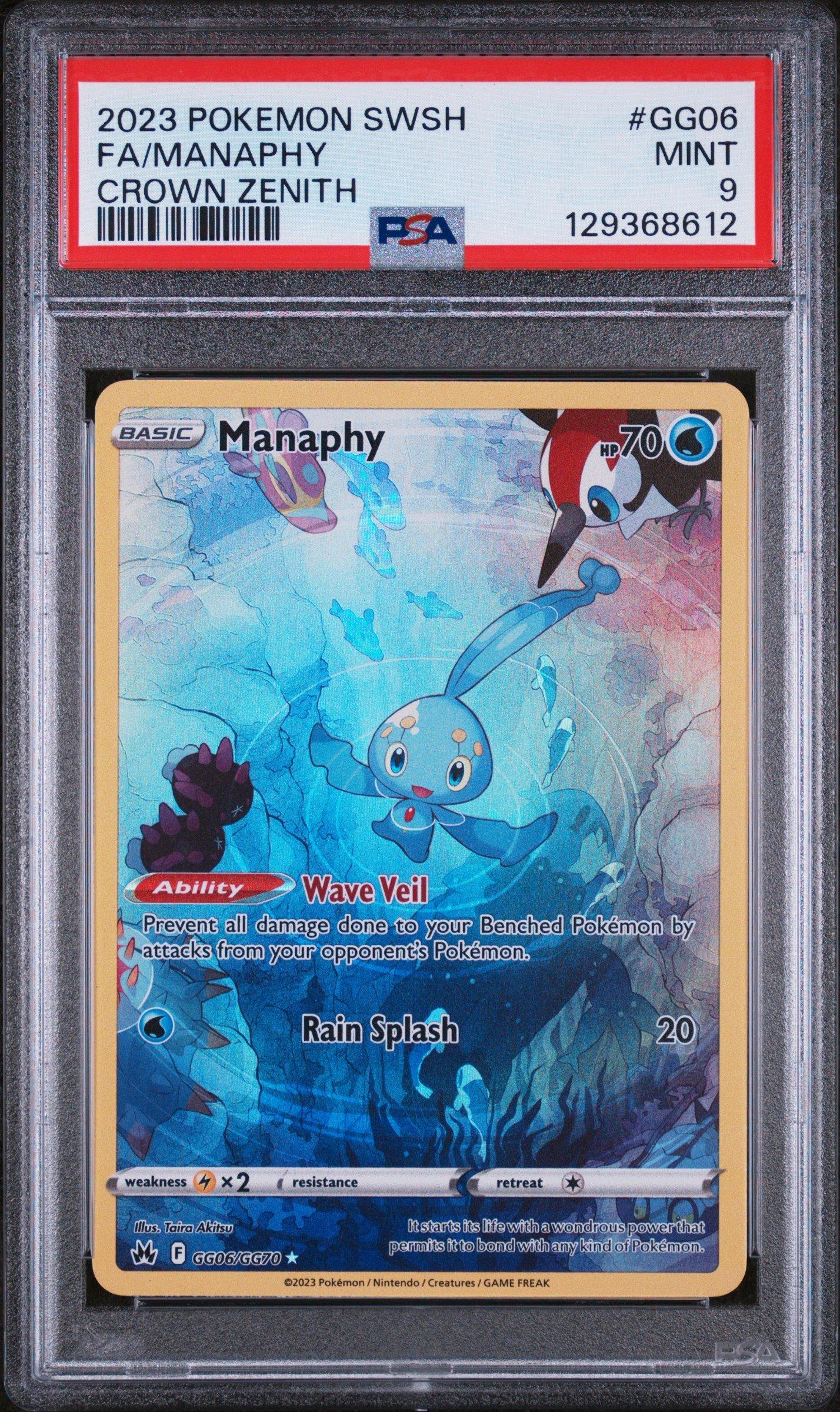 2023 Pokemon Sword And Shield Crown Zenith Gg06 Full Art/manaphy
