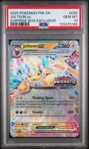 2025 Pokemon Pre En-prismatic Evolutions 030 Jolteon Ex Surprise