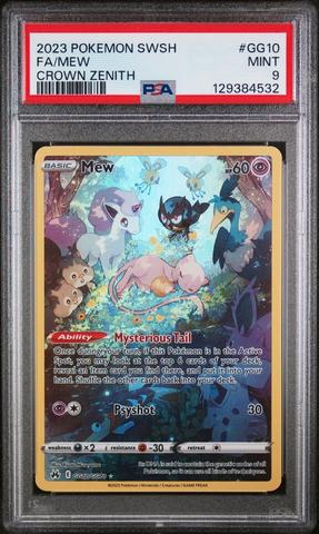 2023 Pokemon Sword And Shield Crown Zenith Gg10 Full Art/mew PSA 9