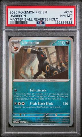 2025 Pokemon Pre En-prismatic Evolutions 033 Espeon Master Ball