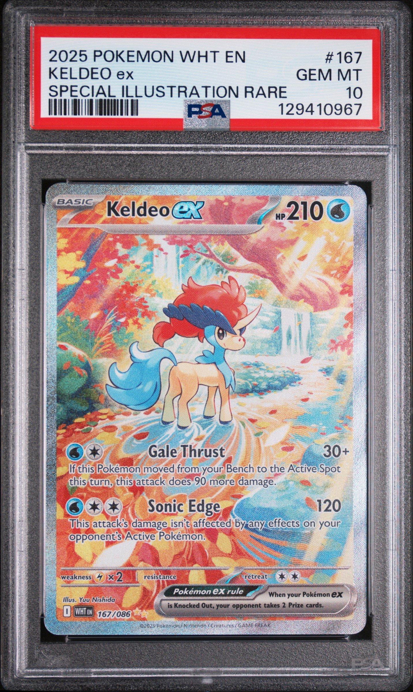 2025 Pokemon Wht En-white Flare 167 Keldeo Ex Special Illustration