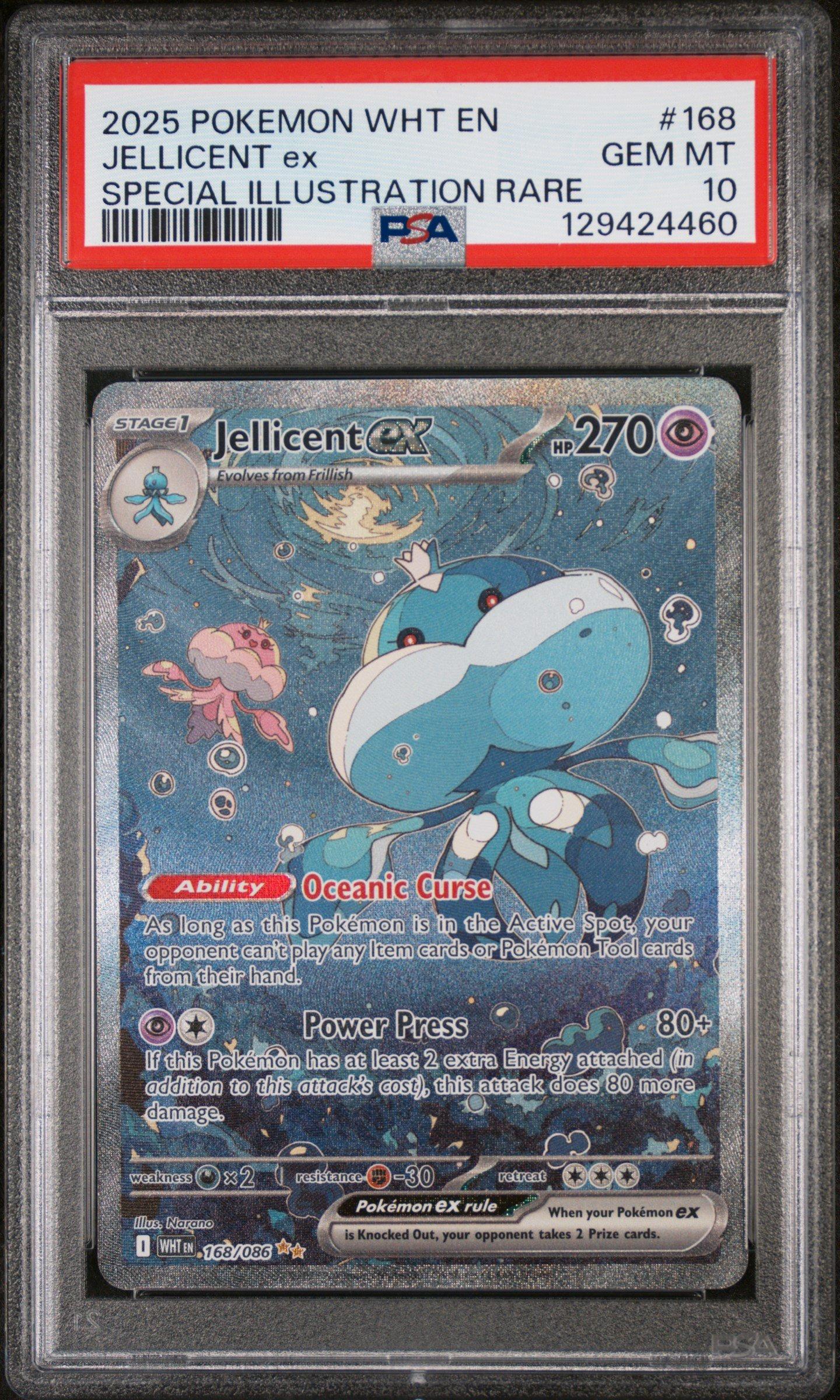 2025 Pokemon Wht En-white Flare 168 Jellicent Ex Special