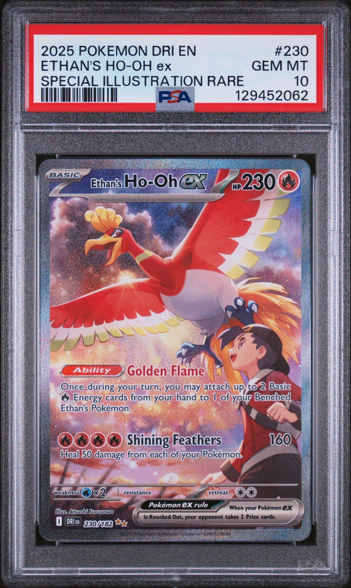 2025 Pokemon Dri En-destined Rivals 230 Ethan's Ho-oh Ex Special