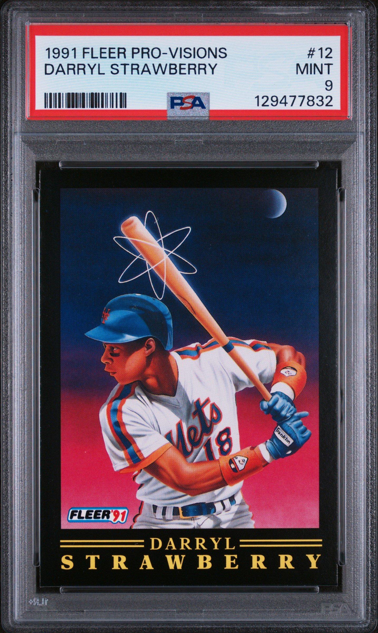 1991 Fleer Pro-vision 12 Darryl Strawberry PSA 9