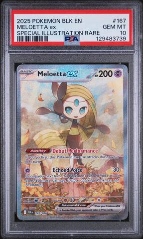 2025 Pokemon Blk En-black Bolt 167 Meloetta Ex Special