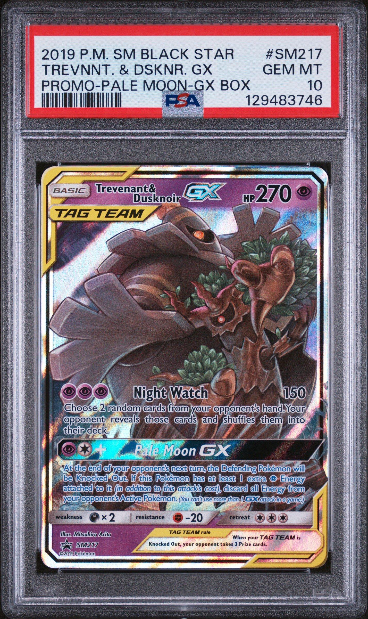 2019 Pokemon Sm Black Star Promo Sm217 Trevenant & Dusknoir Gx