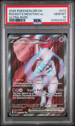 2025 Pokemon Dri En-destined Rivals 213 Team Rocket's Mewtwo Ex