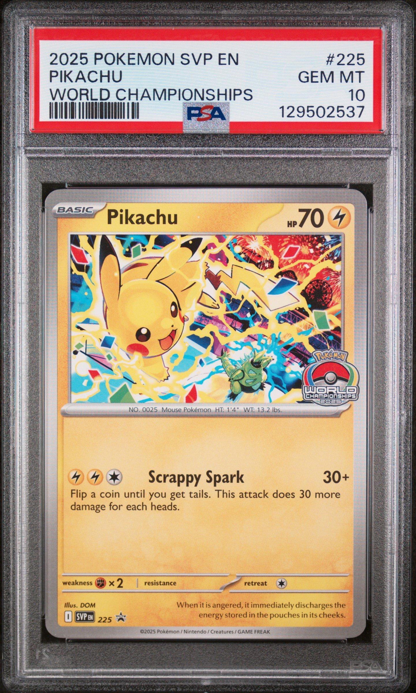 2025 Pokemon Svp En-sv Black Star Promo 225 Pikachu World